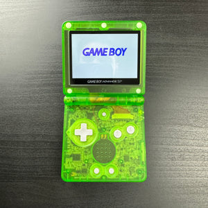 Modded Game Boy Advance SP W/ IPS V2 Screen (Clear Green)