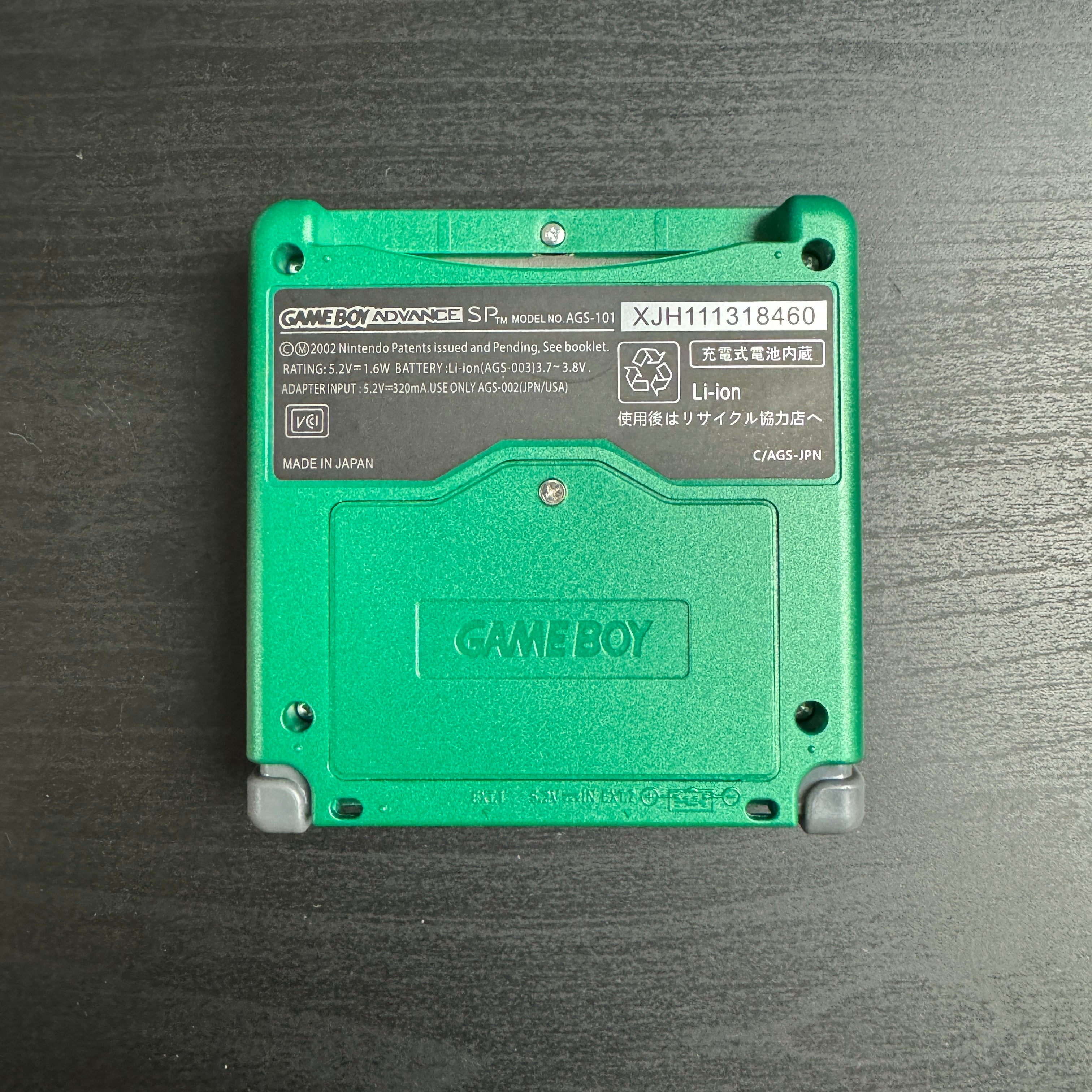 Modded Game Boy Advance SP W/ IPS V5 Screen (Emerald)