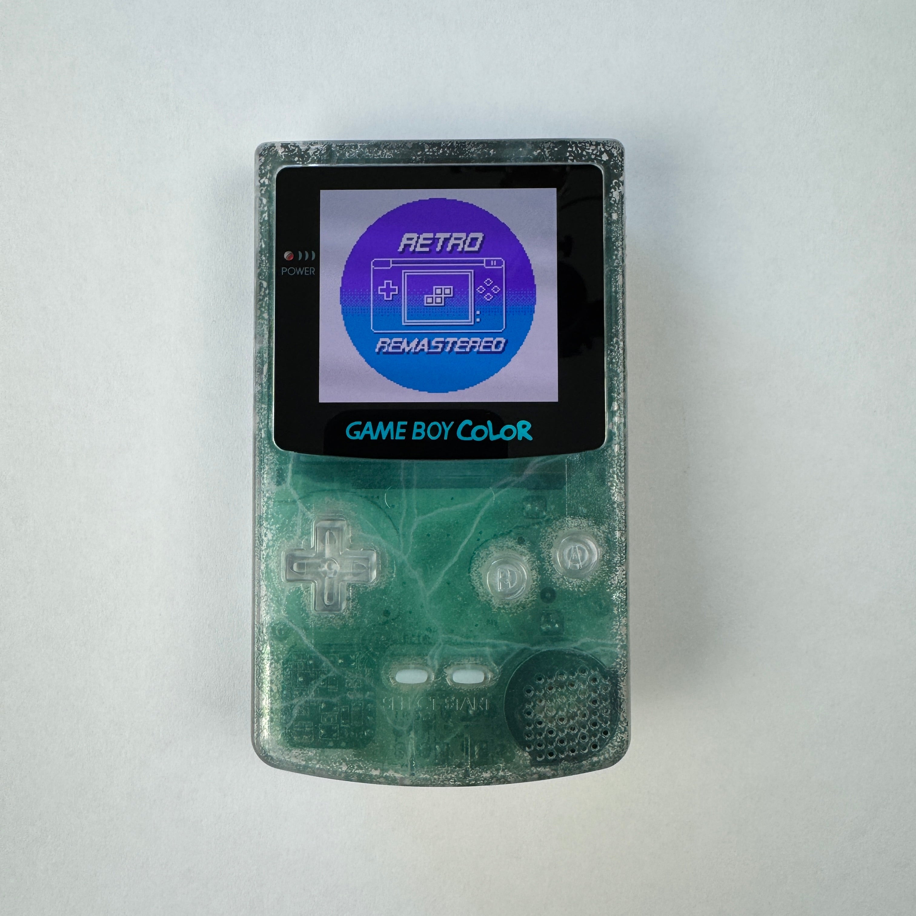 Modded Game Boy Color w/ AMOLED Display (Black Ice Permafrost)