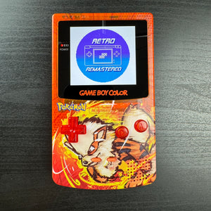 Modded Game Boy Color w/ IPS Display (Arcanine)