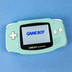 Load image into Gallery viewer, Modded Game Boy Advance W/ Laminated IPS V5 Screen (Cyan and White)
