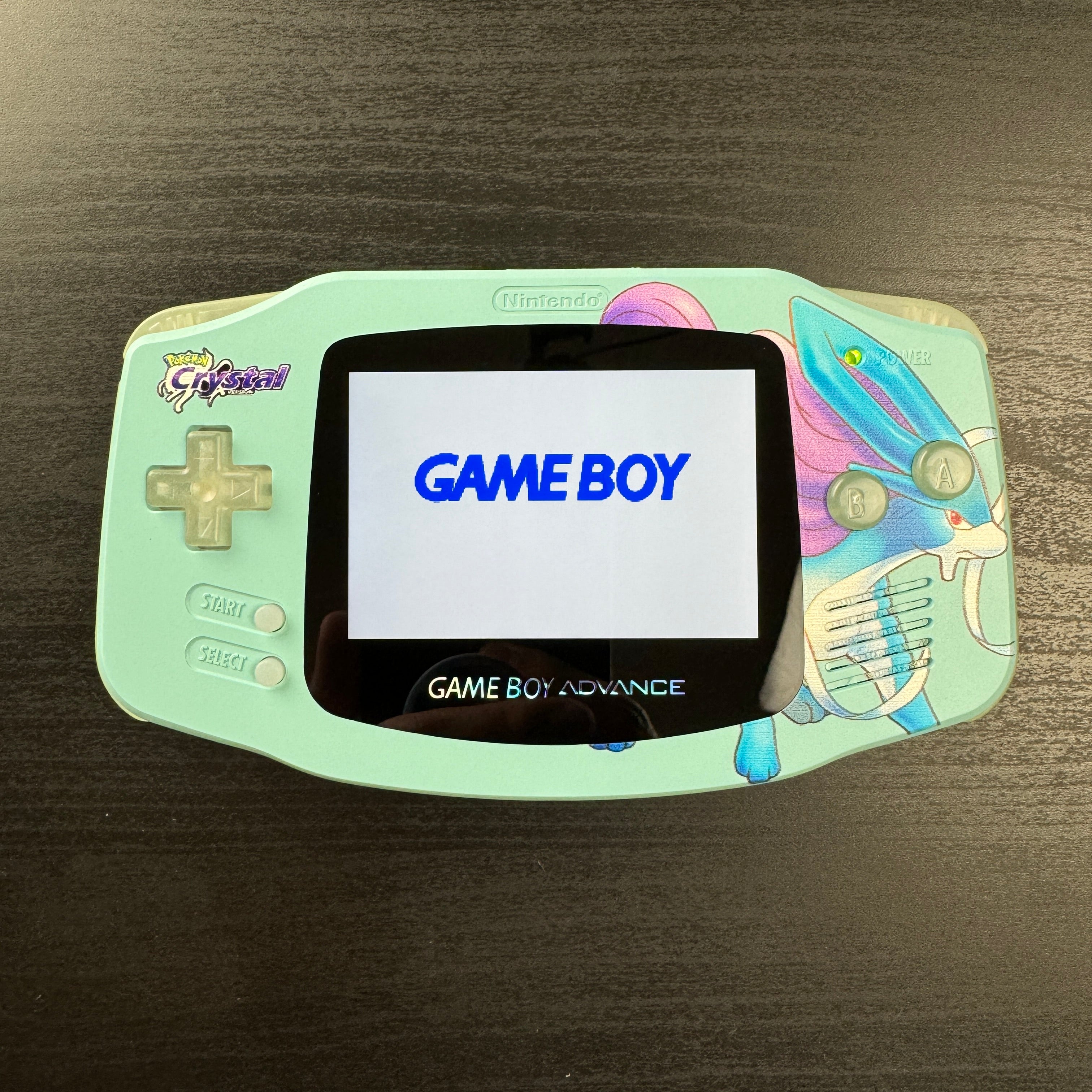 Modded Game Boy Advance W/ Laminated IPS FP 3.0 Screen (Suicune w/ Upgraded FP Pink Mobo)