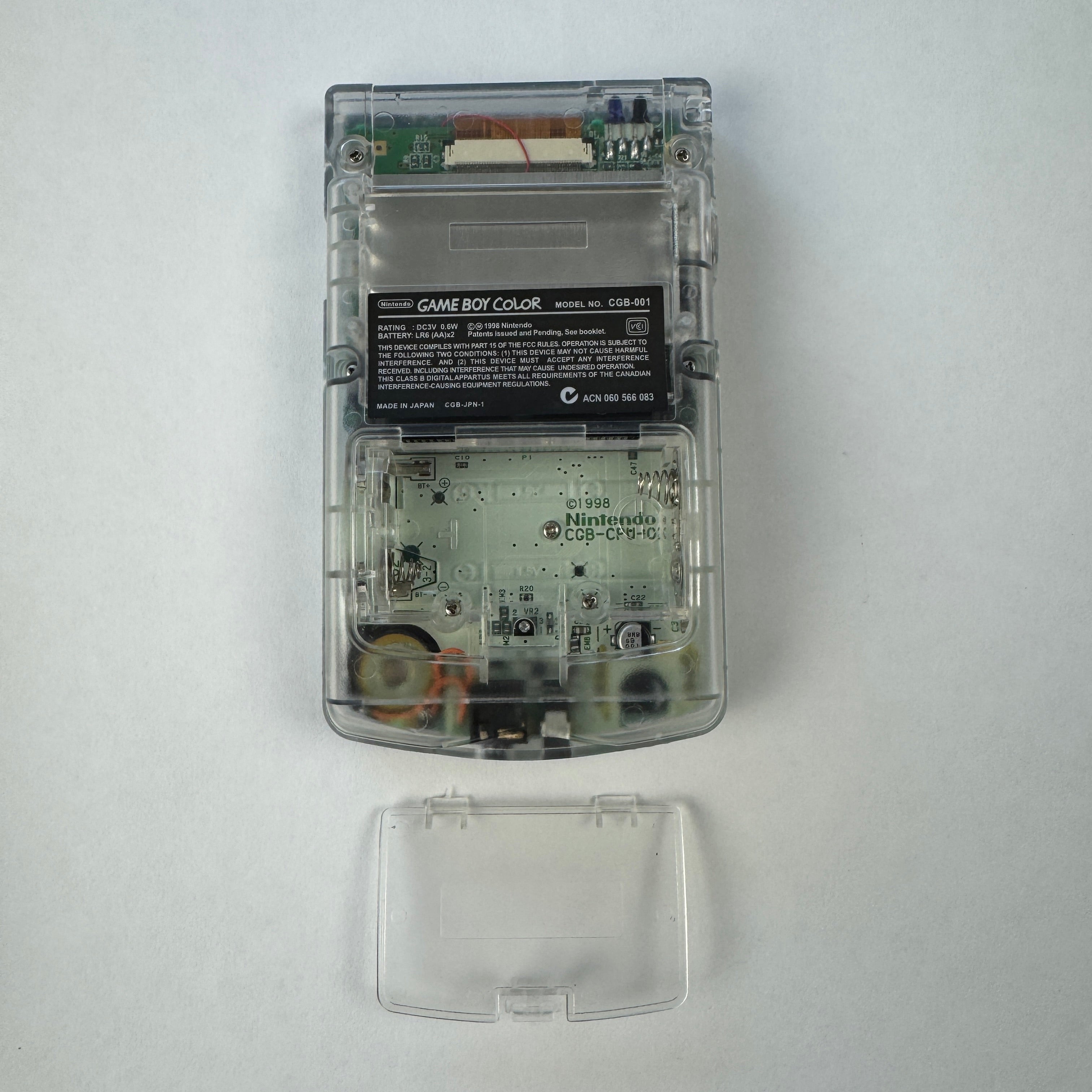 Modded Game Boy Color w/ AMOLED Display (Black Ice Permafrost)