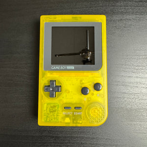 Modded Game Boy Pocket w/ IPS Display (Clear Yellow)