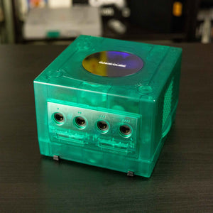 Clear Green Modded GameCube (New Shell DOL-001)