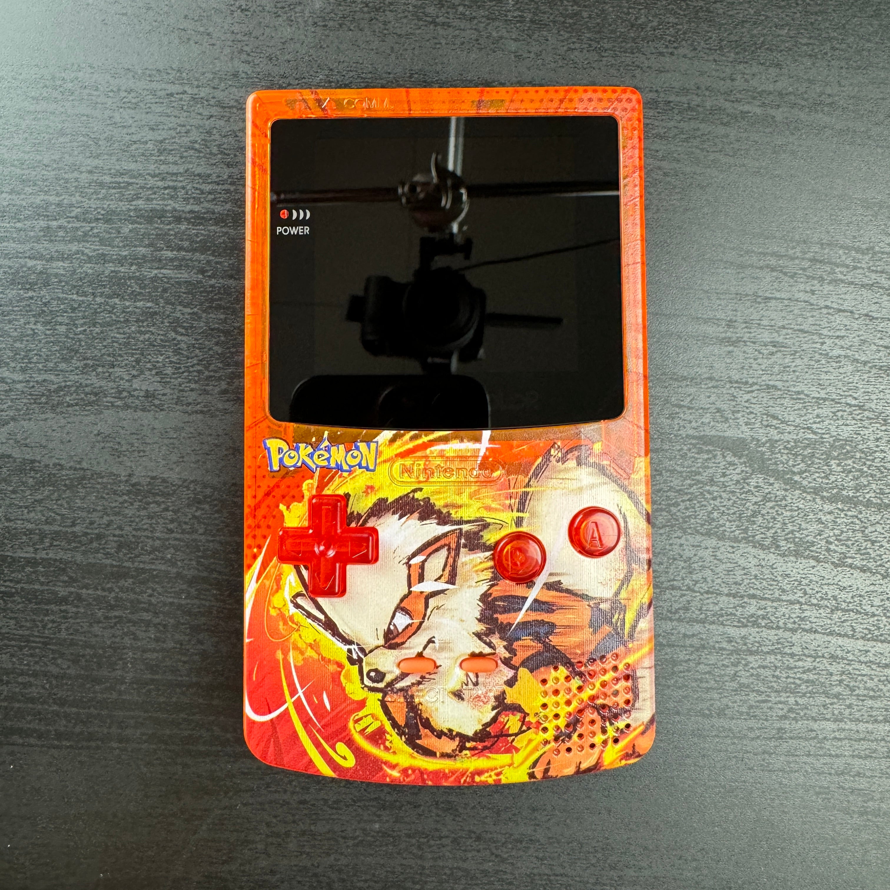 Modded Game Boy Color w/ IPS Display (Arcanine)