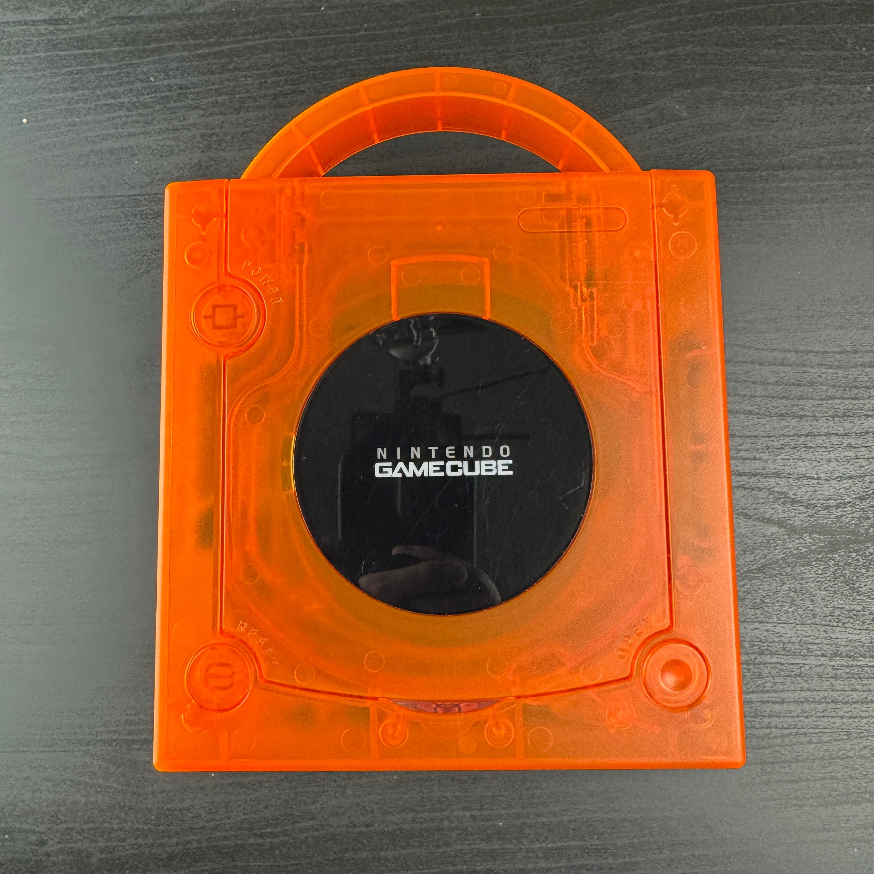 Clear Orange Modded GameCube (New Shell DOL-001)