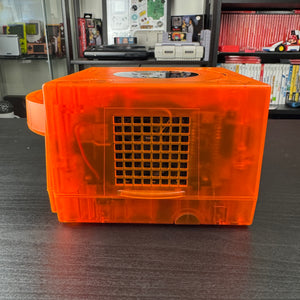 Clear Orange Modded GameCube (New Shell DOL-001)