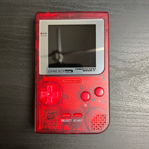 Modded GameBoy Pocket w/ IPS Display (Clear Red Famitsu)