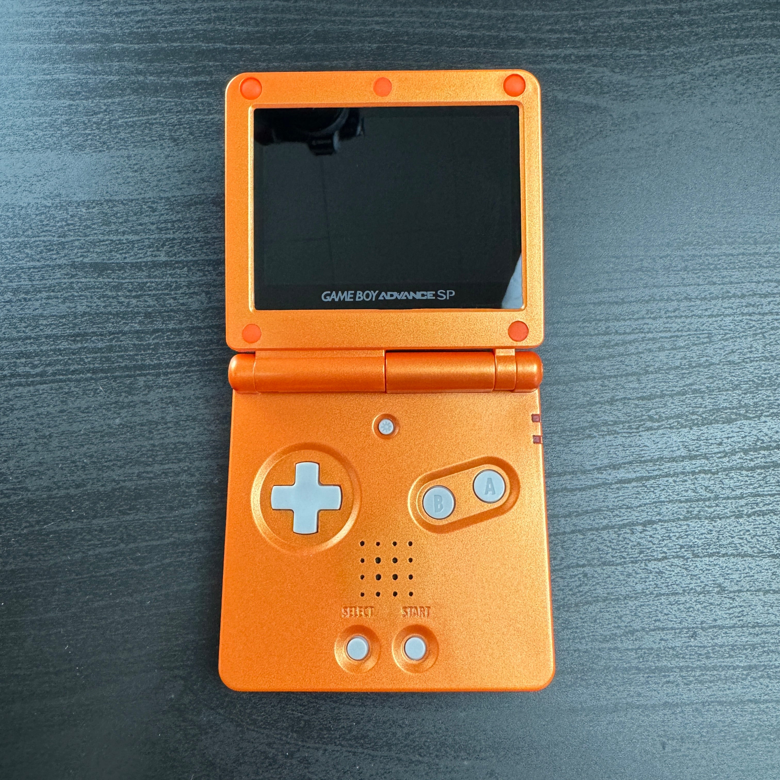 Modded Game Boy Advance SP W/ IPS Screen (Spice Orange)