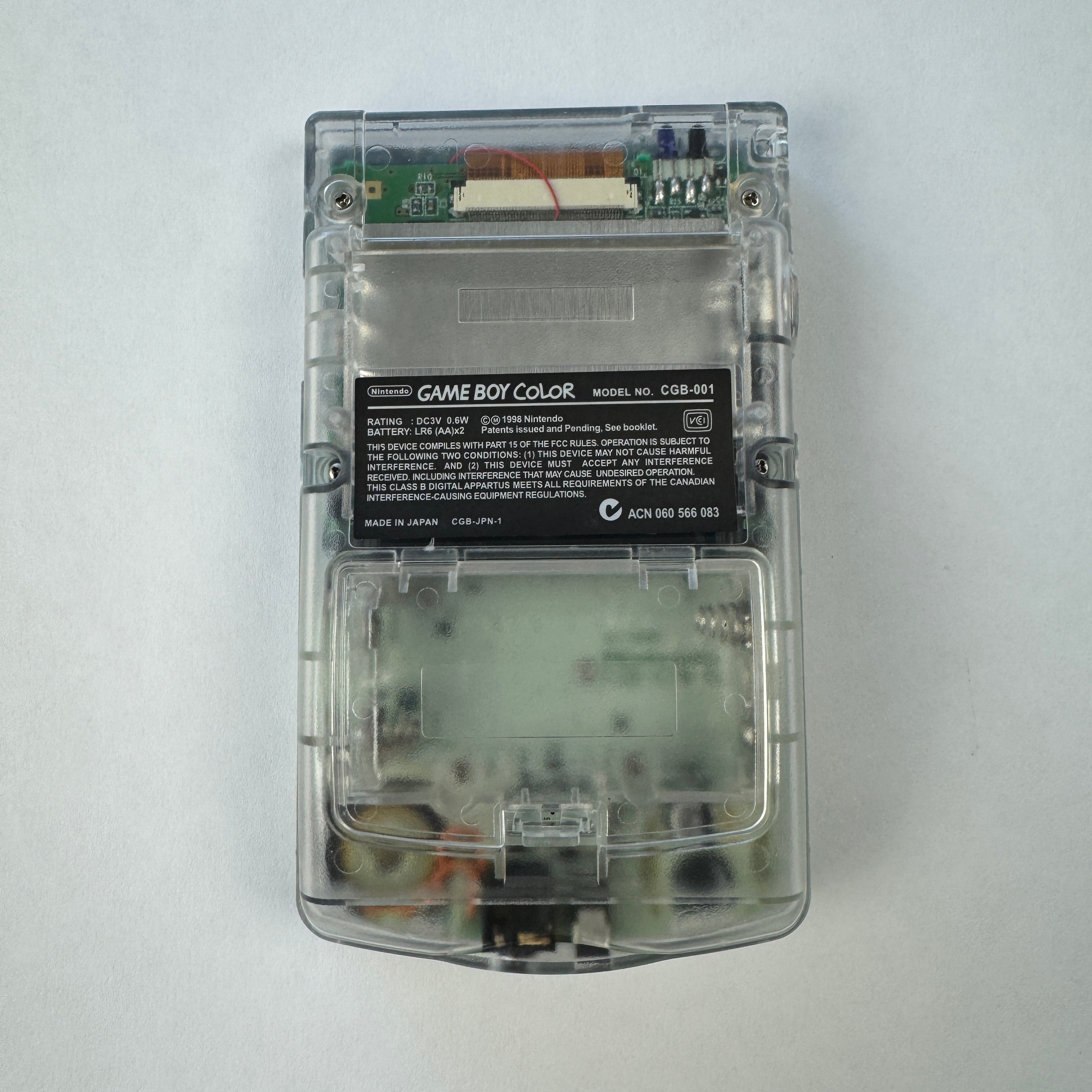 Modded Game Boy Color w/ AMOLED Display (Black Ice Permafrost)