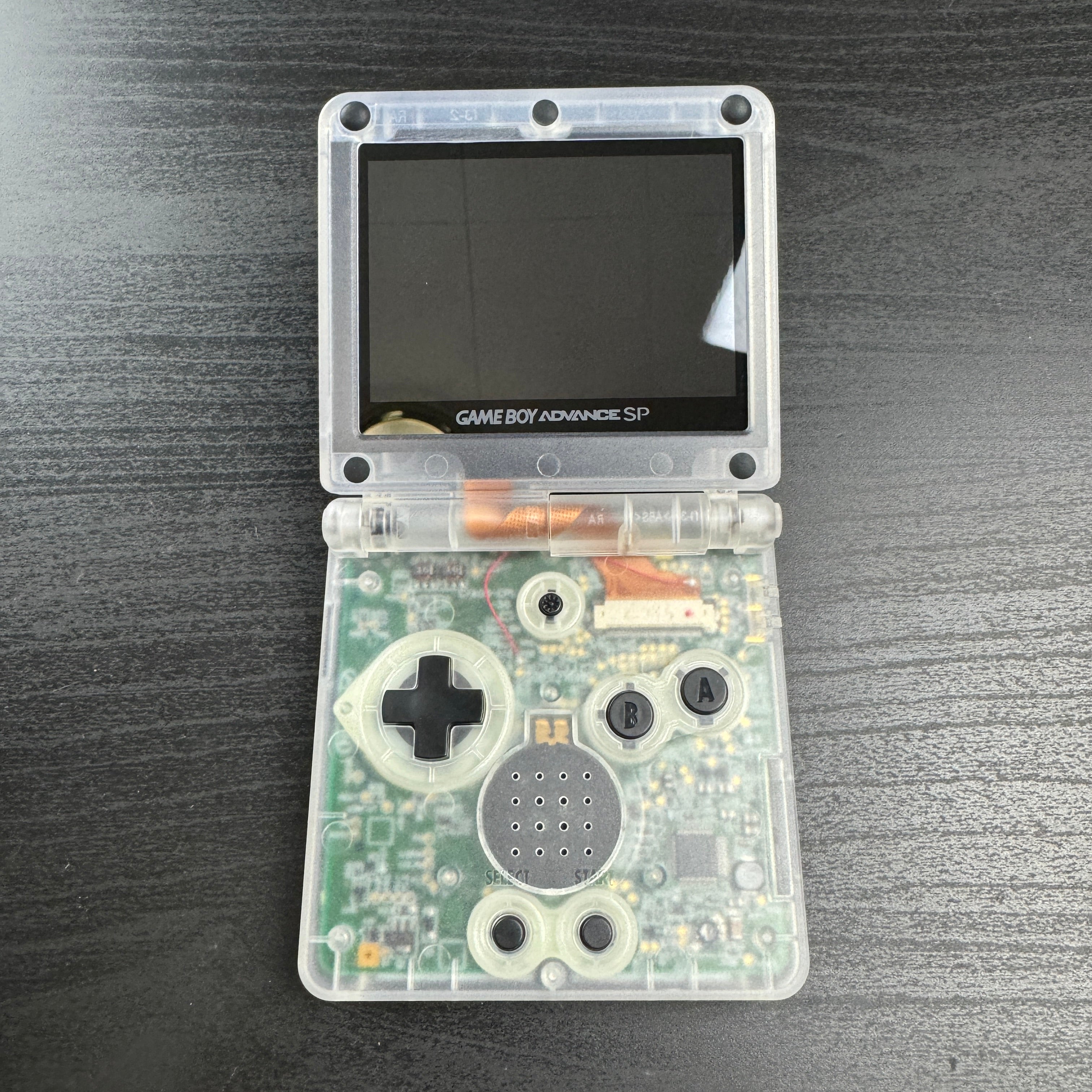 Modded Game Boy Advance SP W/ IPS V2 Screen (Clear)