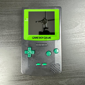 Modded Game Boy Color w/ IPS Display (Black and Green)
