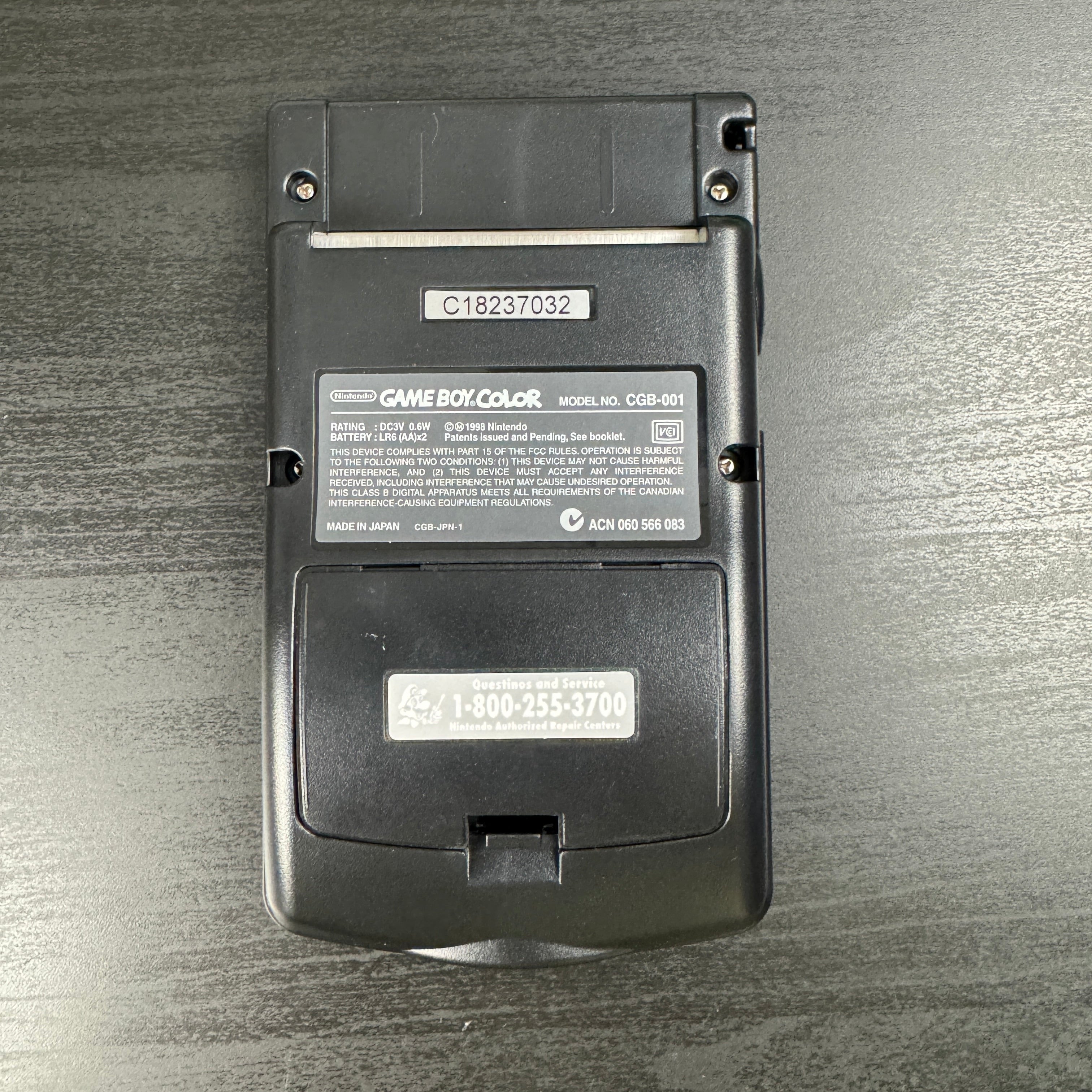 Modded Game Boy Color w/ IPS Display (Black and Green)