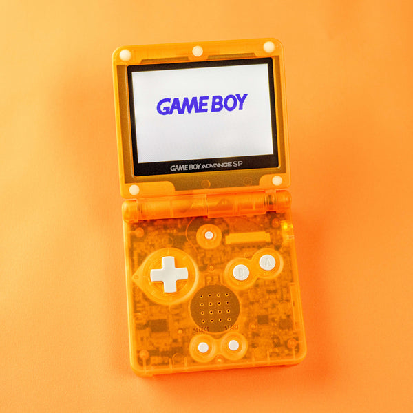 Orange Pre Cut Gba Shell Gold Gba V2 Modded Game Boy Advance SP W