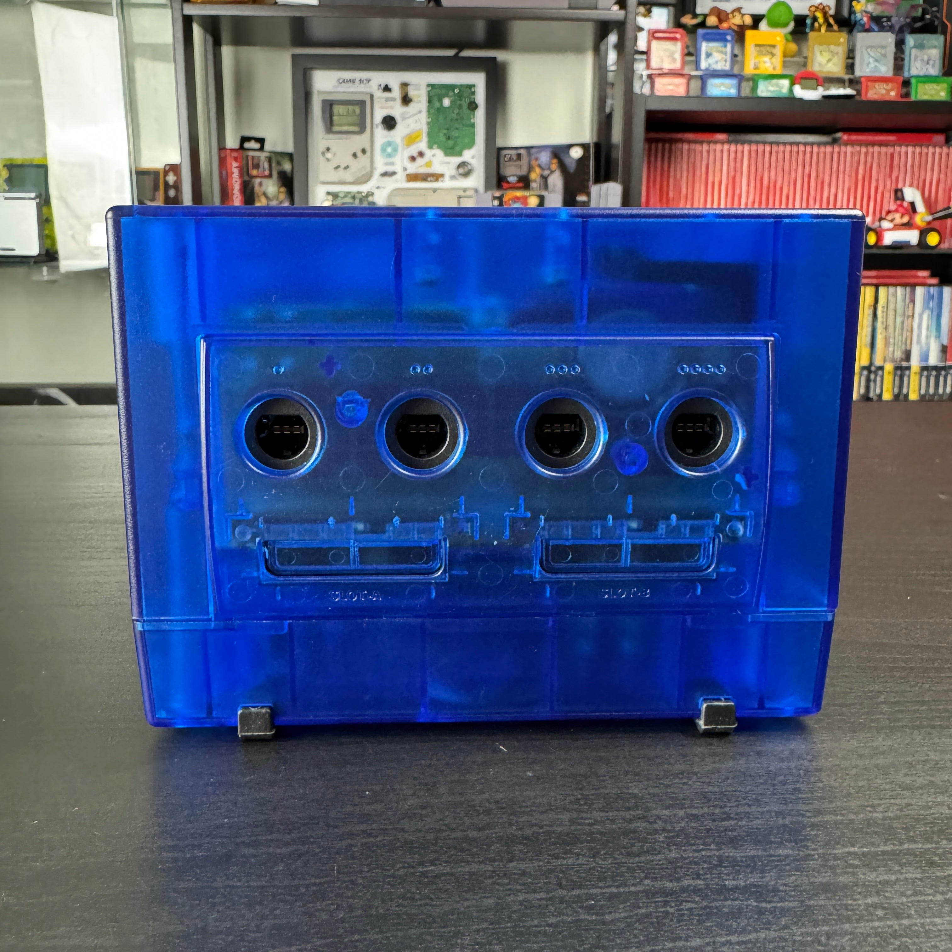 Clear Blue Modded GameCube (New Shell DOL-001)