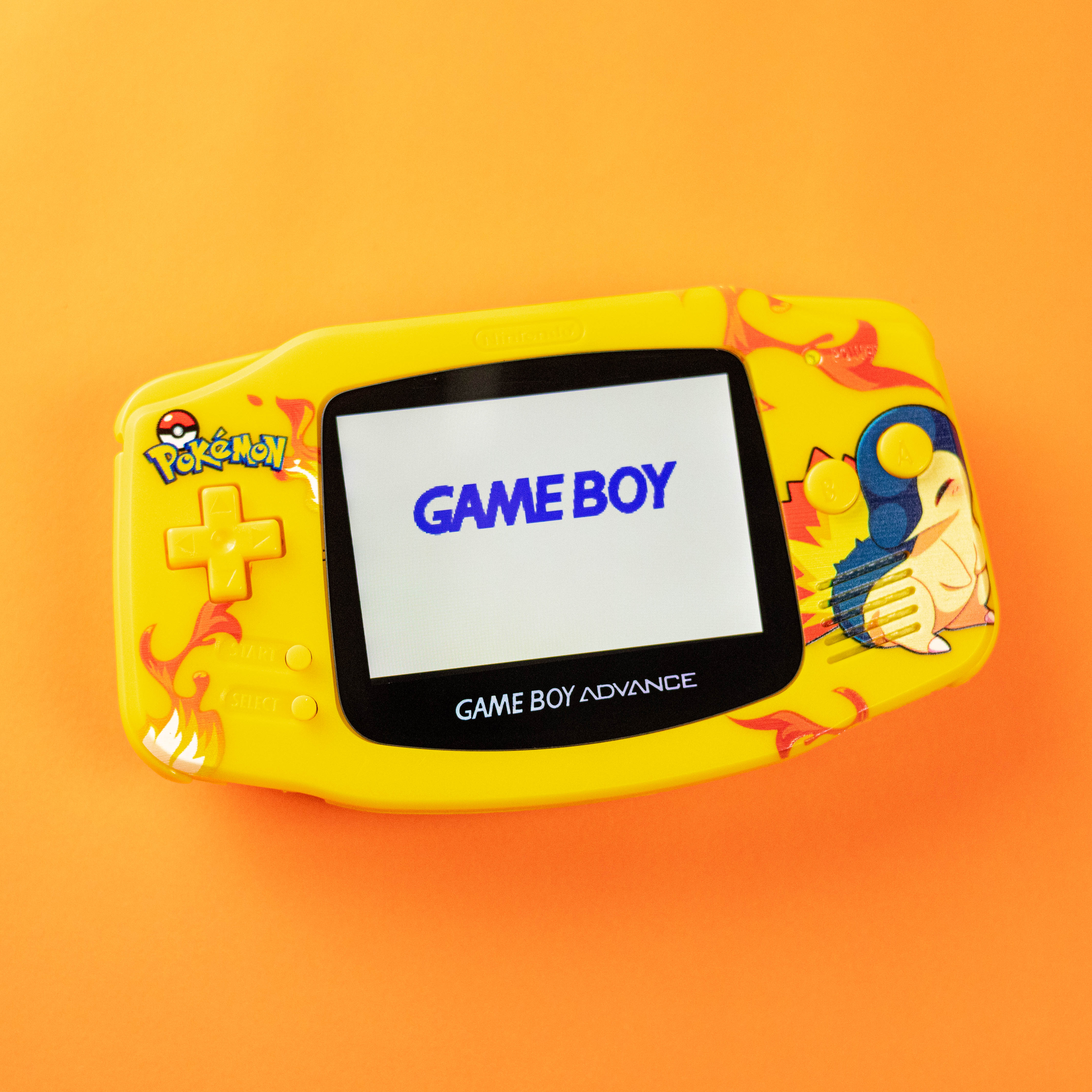 Modded Game Boy Advance W/ IPS V2 Screen (Cyndaquil)