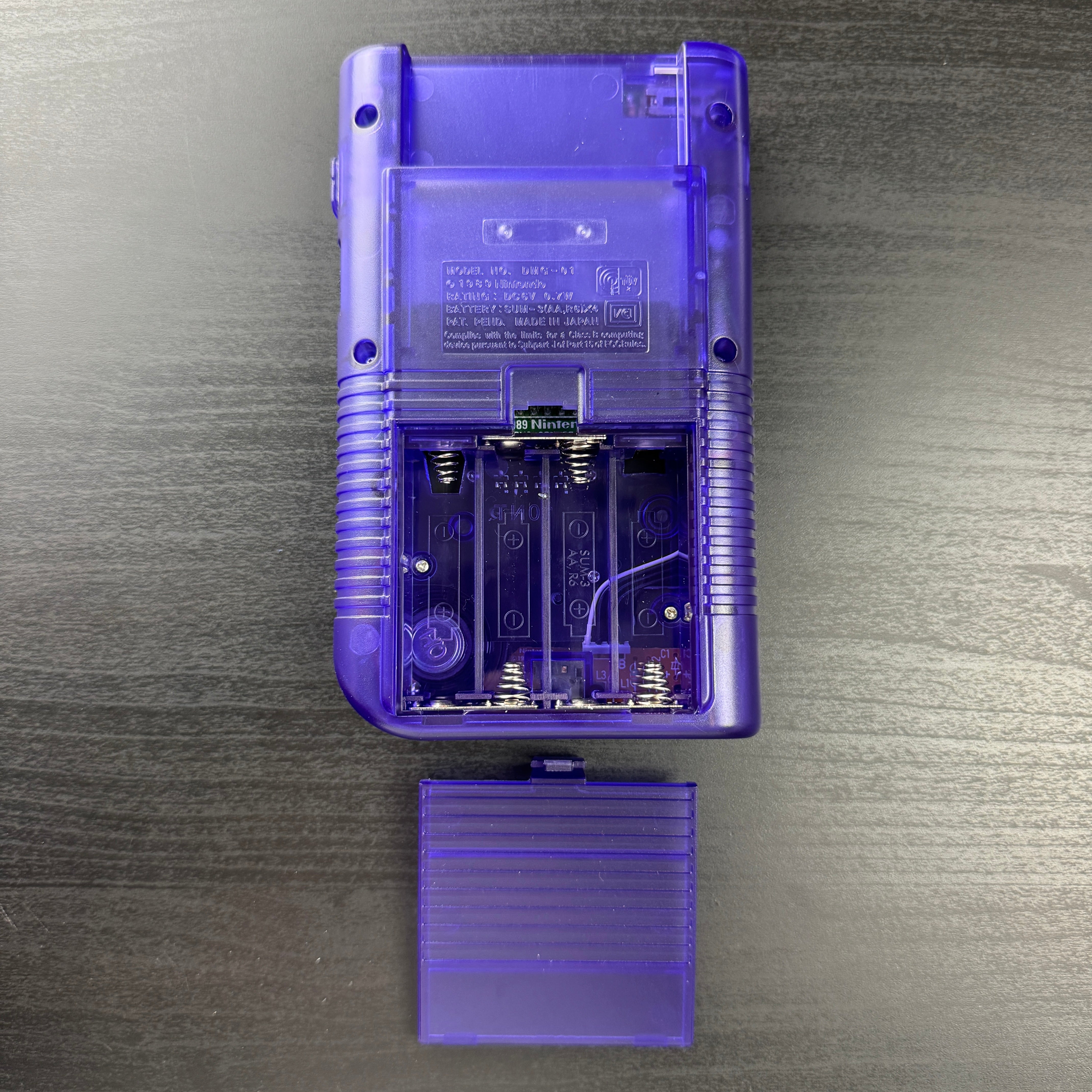 Modded DMG Game Boy w/ IPS Display (Midnight Blue and White)