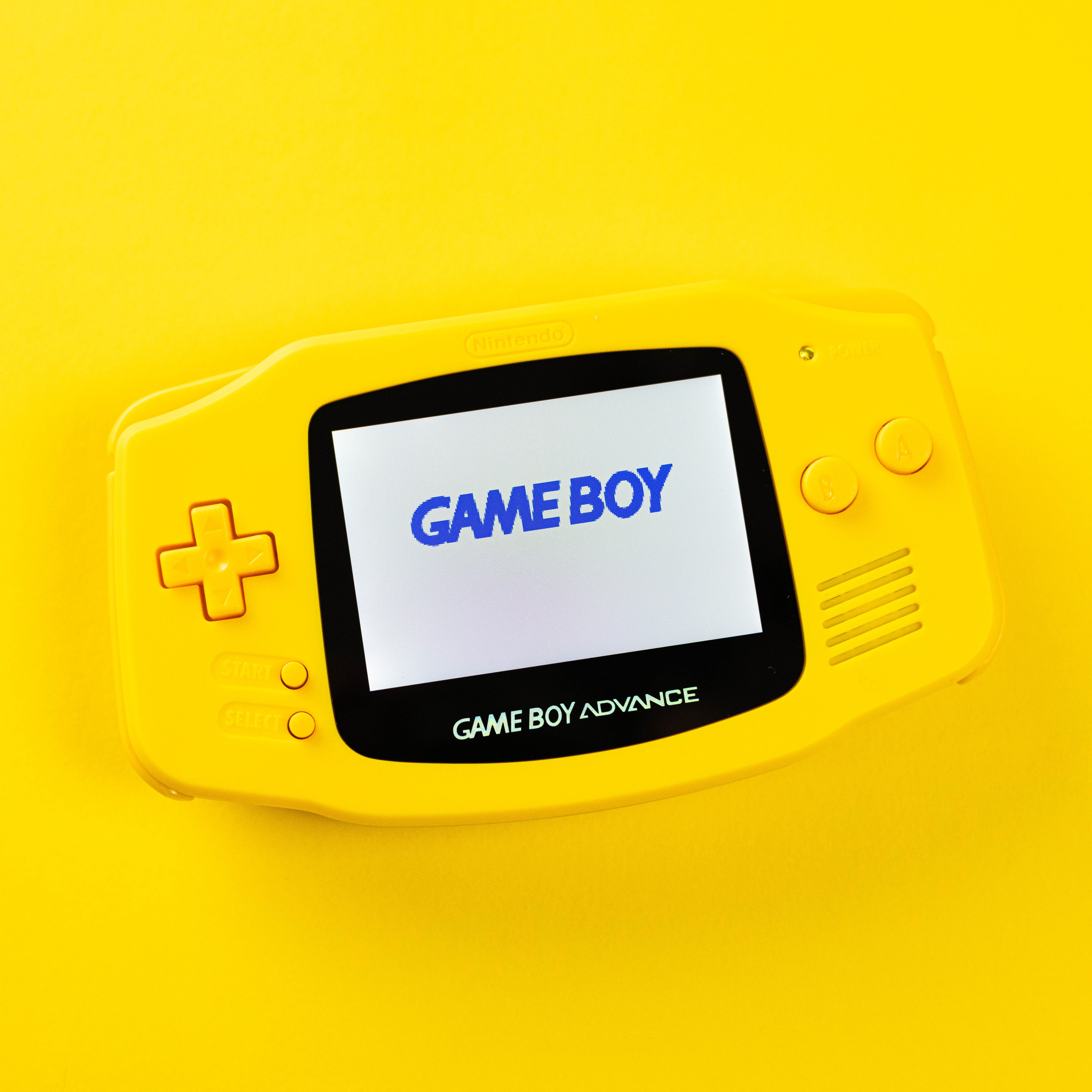 Modded Game Boy Advance W/ IPS V5 Screen (All Yellow)