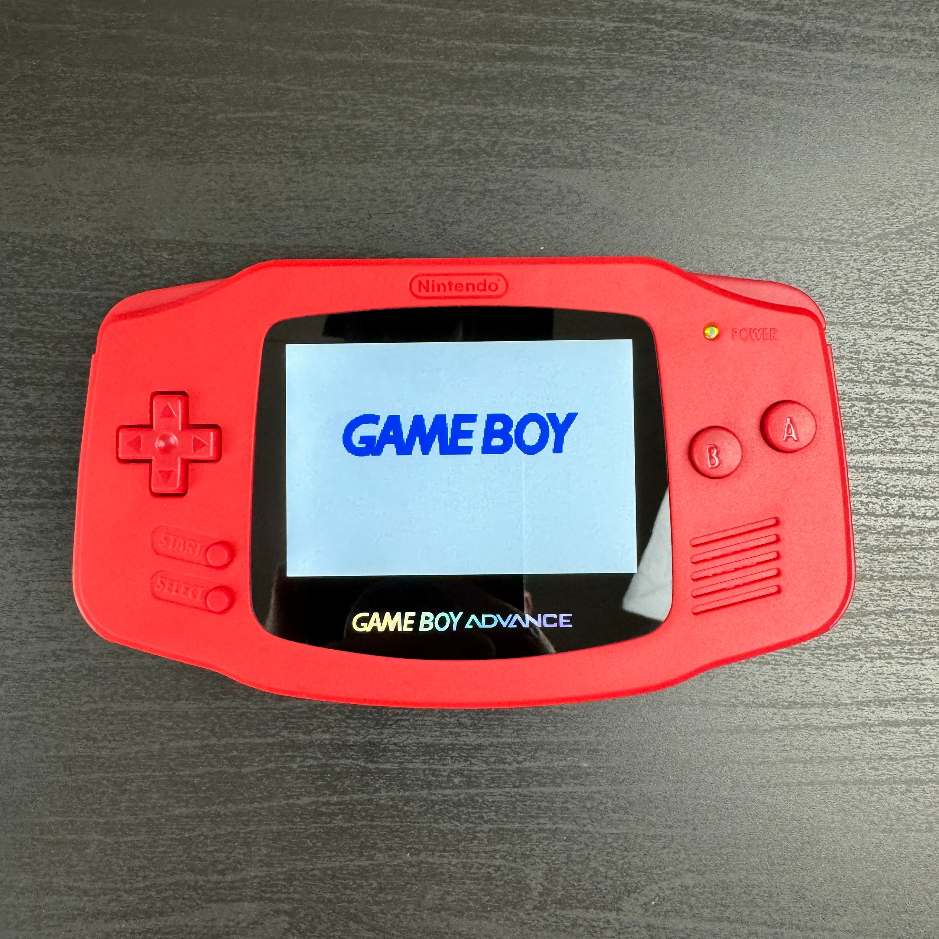Modded Game Boy Advance W/ IPS V5 Screen (All Red)