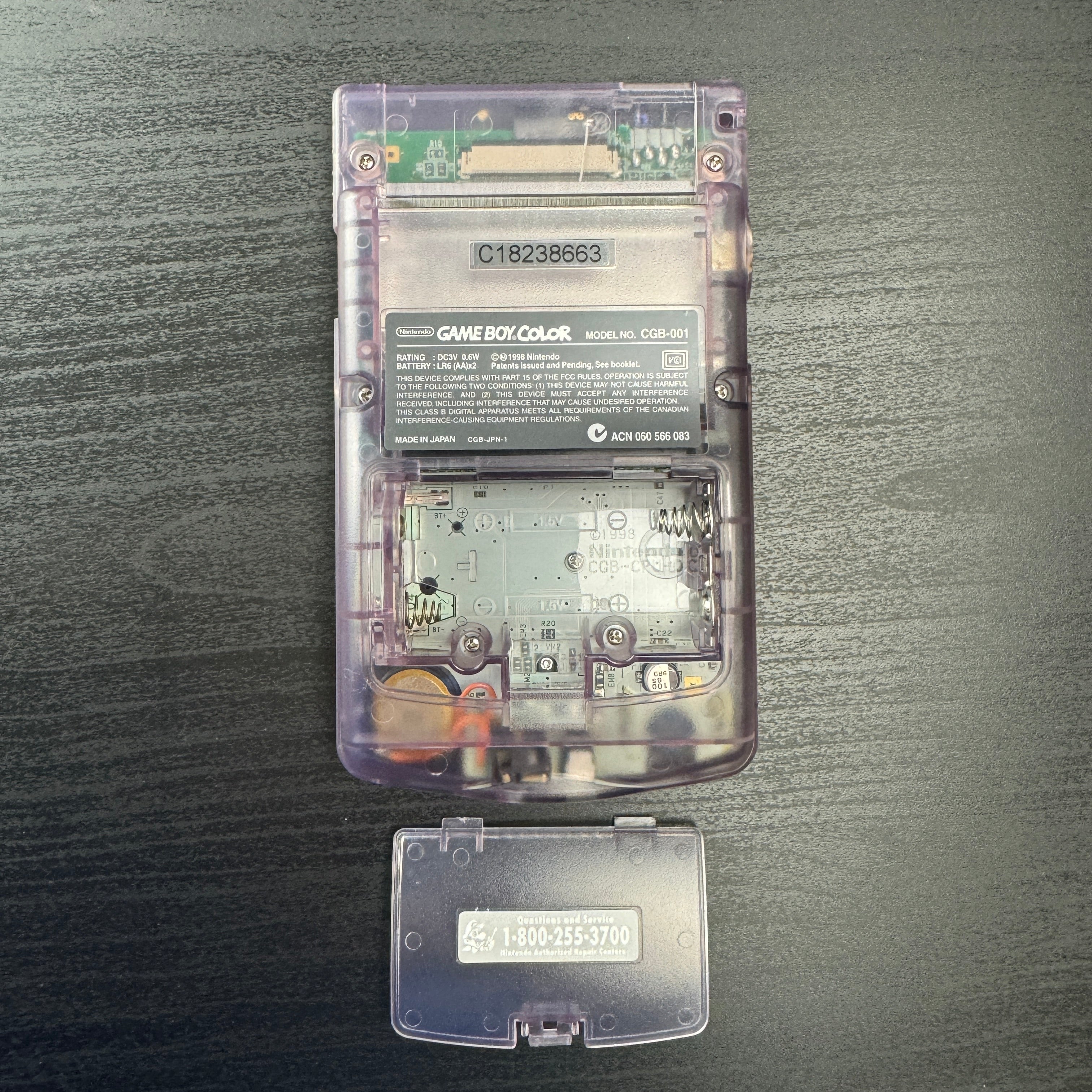 Modded Game Boy Color w/ AMOLED Display (Atomic Purple)