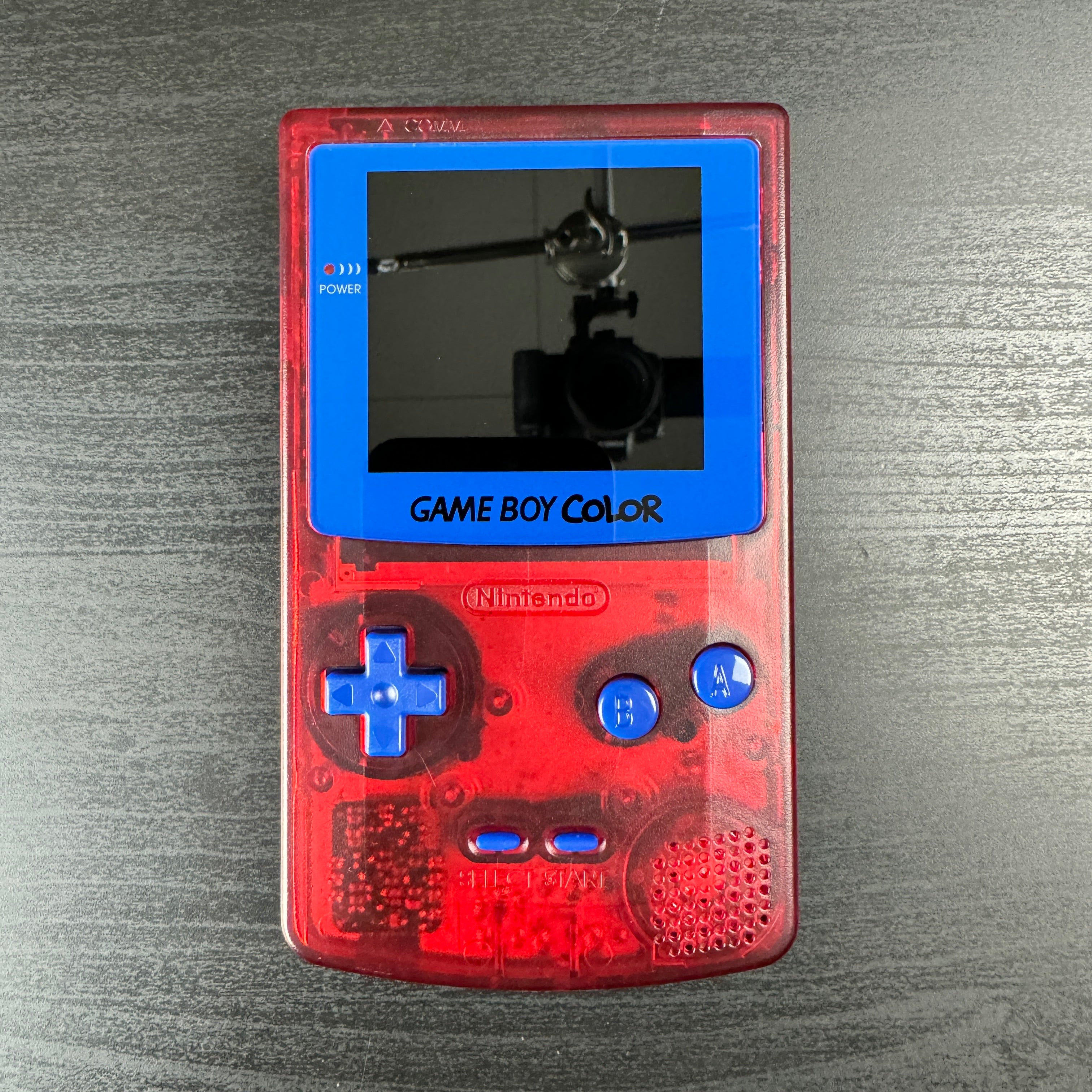 Modded Game Boy Color w/ IPS Display (Red and Blue)