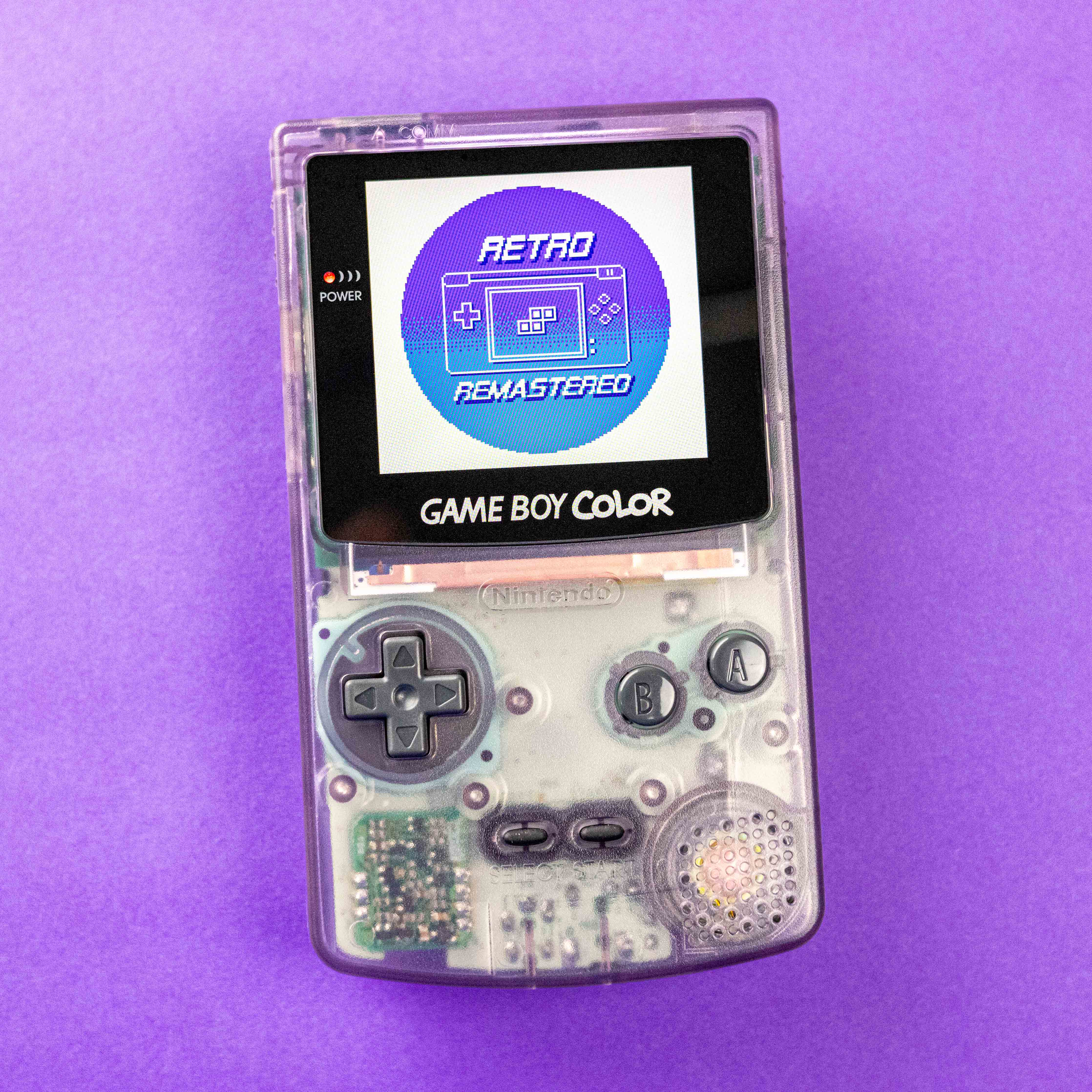 Modded Game Boy Color w/ AMOLED Display (Atomic Purple)