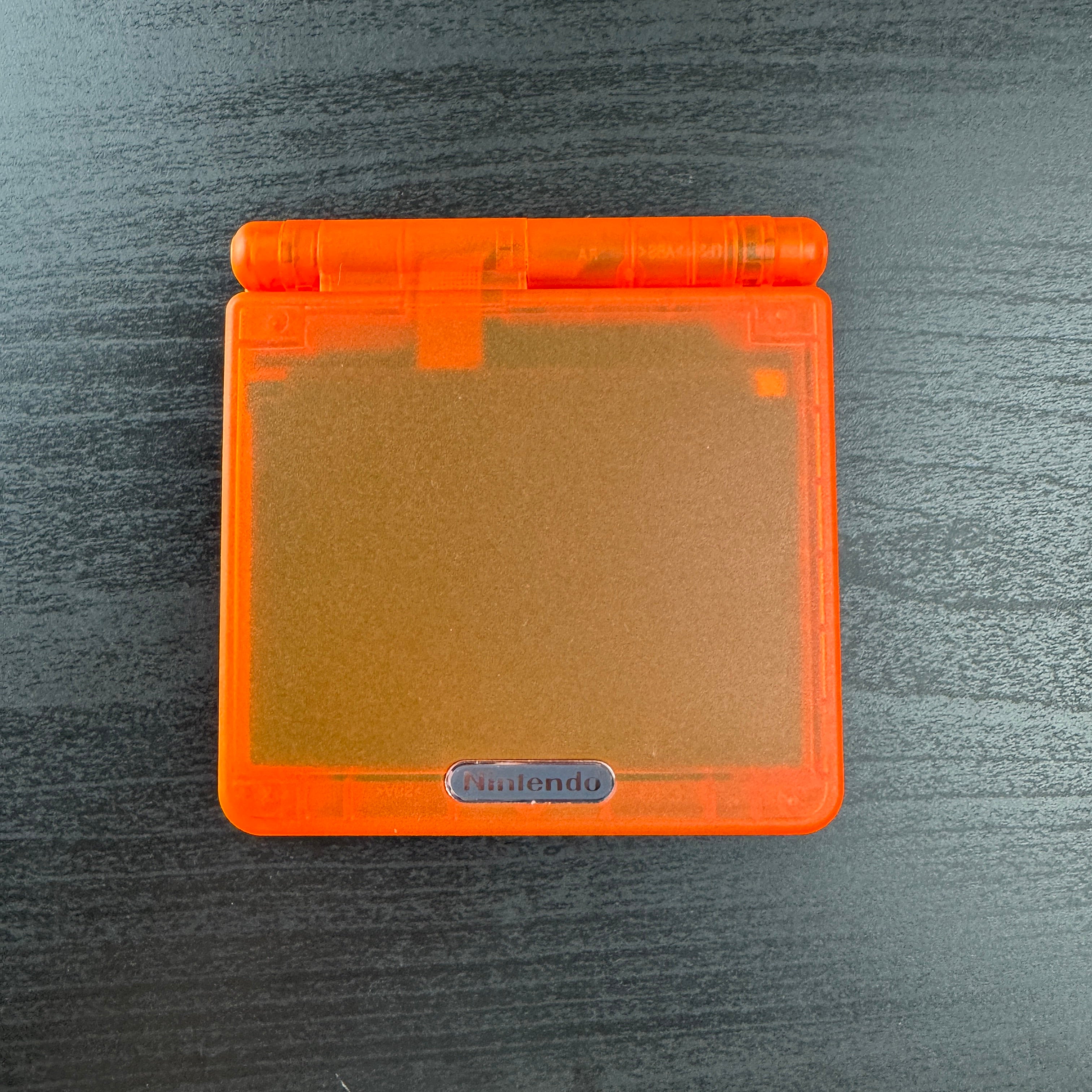 Modded Game Boy Advance SP W/ IPS V2 Screen (Clear Orange)