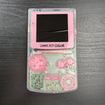 Load image into Gallery viewer, Modded Game Boy Color w/ IPS Display (Clear and Pink)
