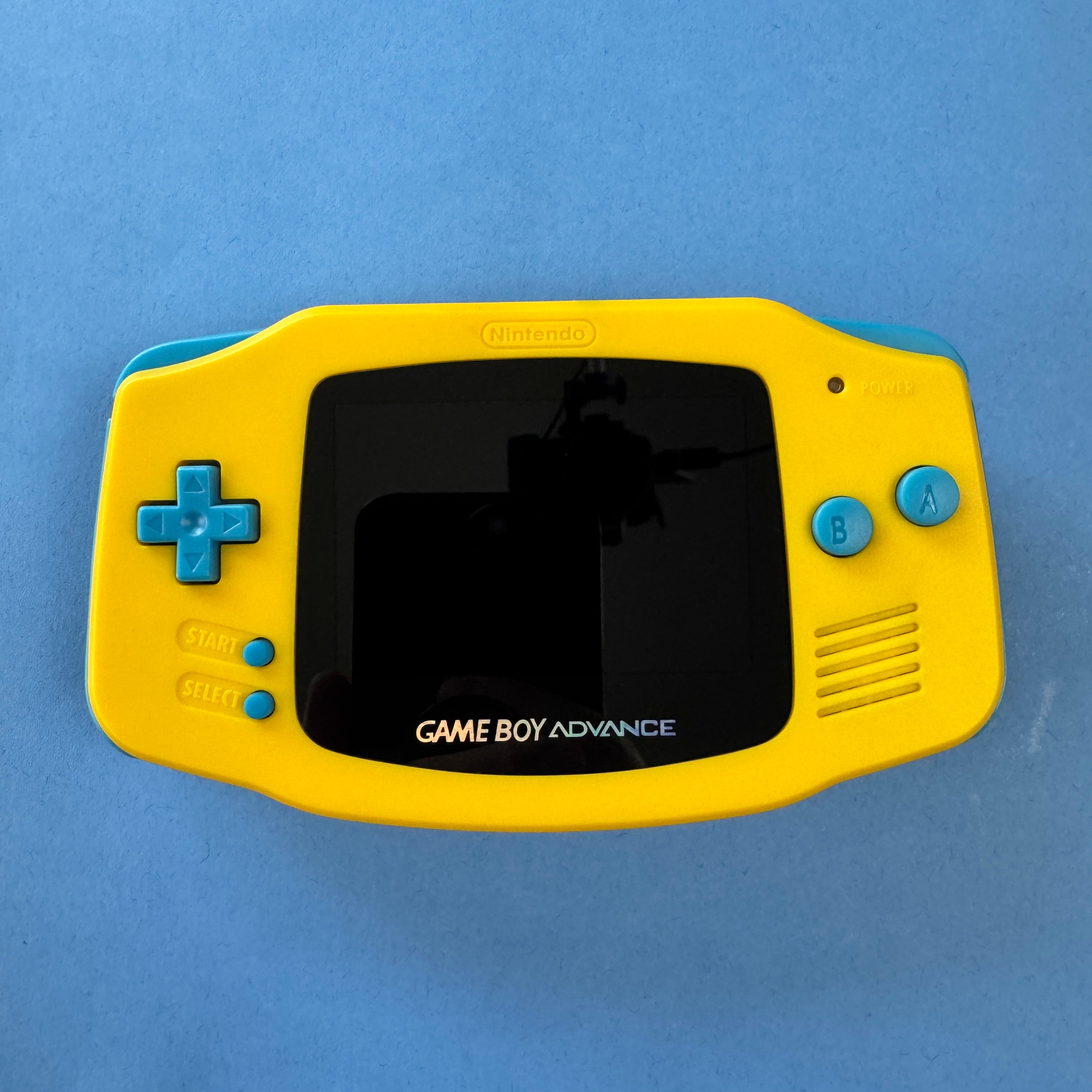 Modded Game Boy Advance W/ IPS V5 Screen (Yellow and Blue)