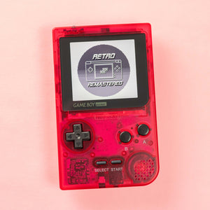 Modded Game Boy Pocket w/ IPS Display (Clear Red/Pink)