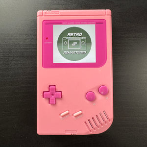 Modded DMG Game Boy w/ FP IPS Display (All Pink)