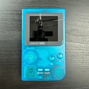 Modded Game Boy Pocket w/ IPS Display (Clear Blue)