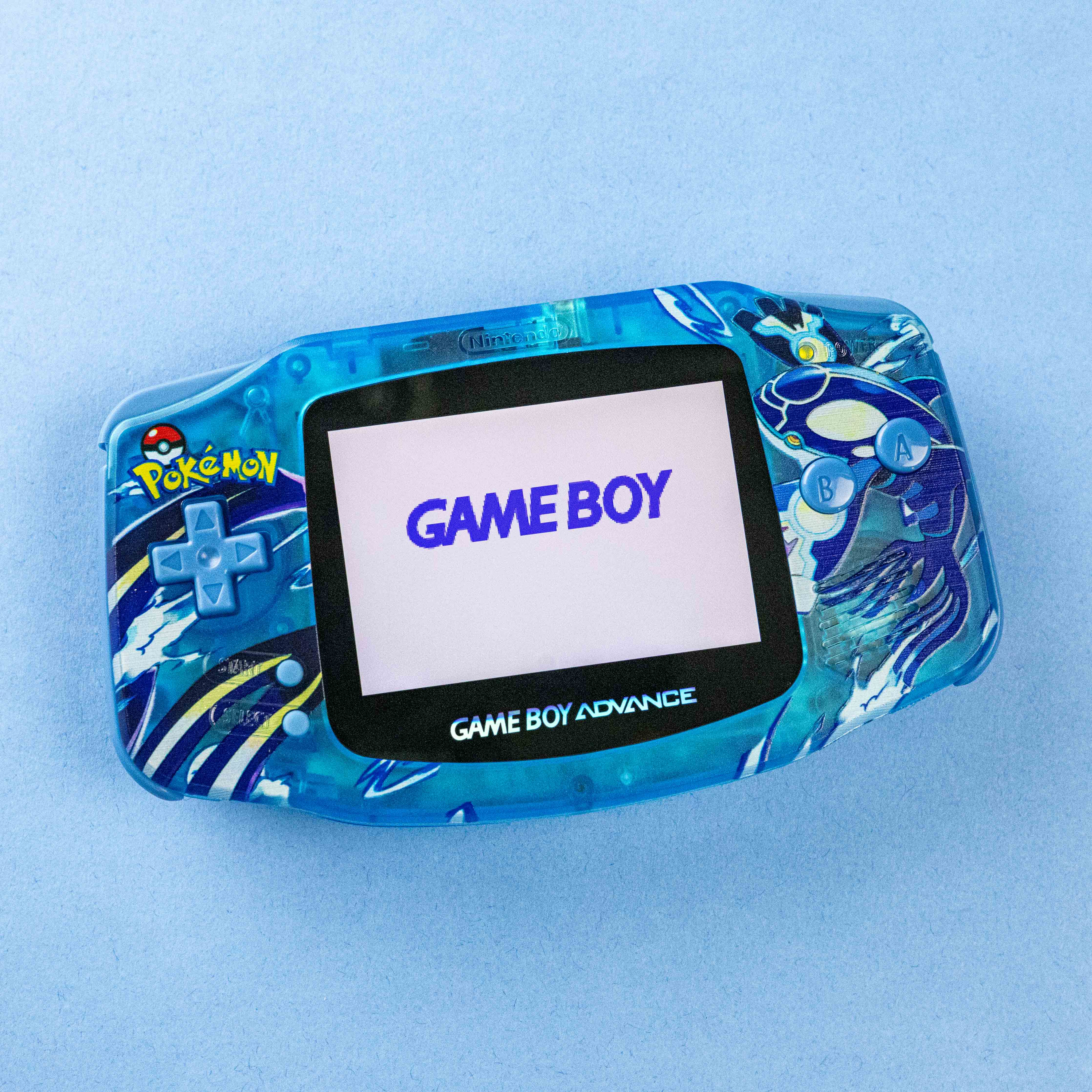 Modded Game Boy Advance W/ IPS M2 Screen (Kyogre)