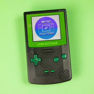 Modded Game Boy Color w/ IPS Display (Black and Green)