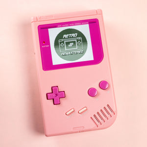 Modded DMG Game Boy w/ FP IPS Display (All Pink)