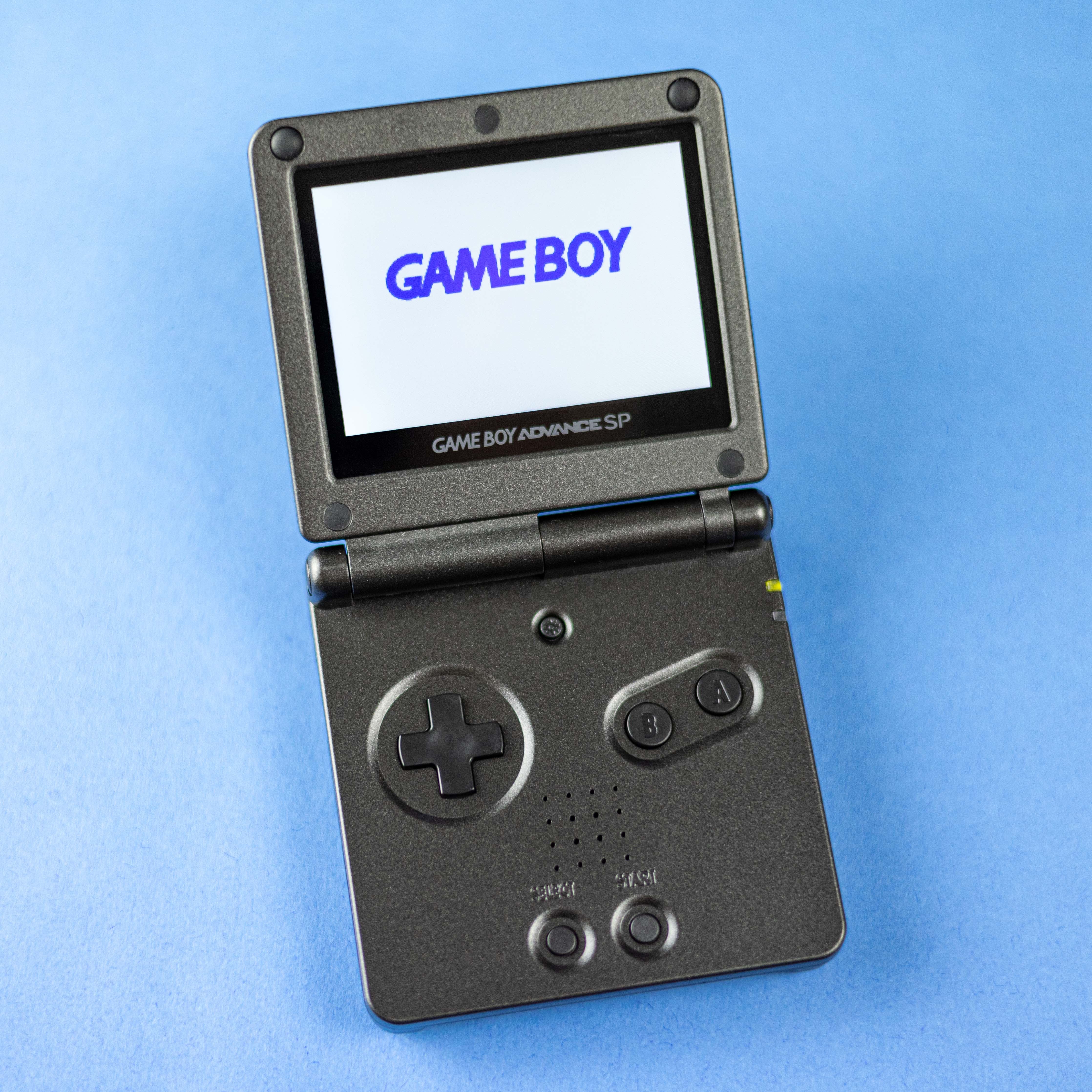 Modded Game Boy Advance SP W/ IPS V5 Screen (All Black)