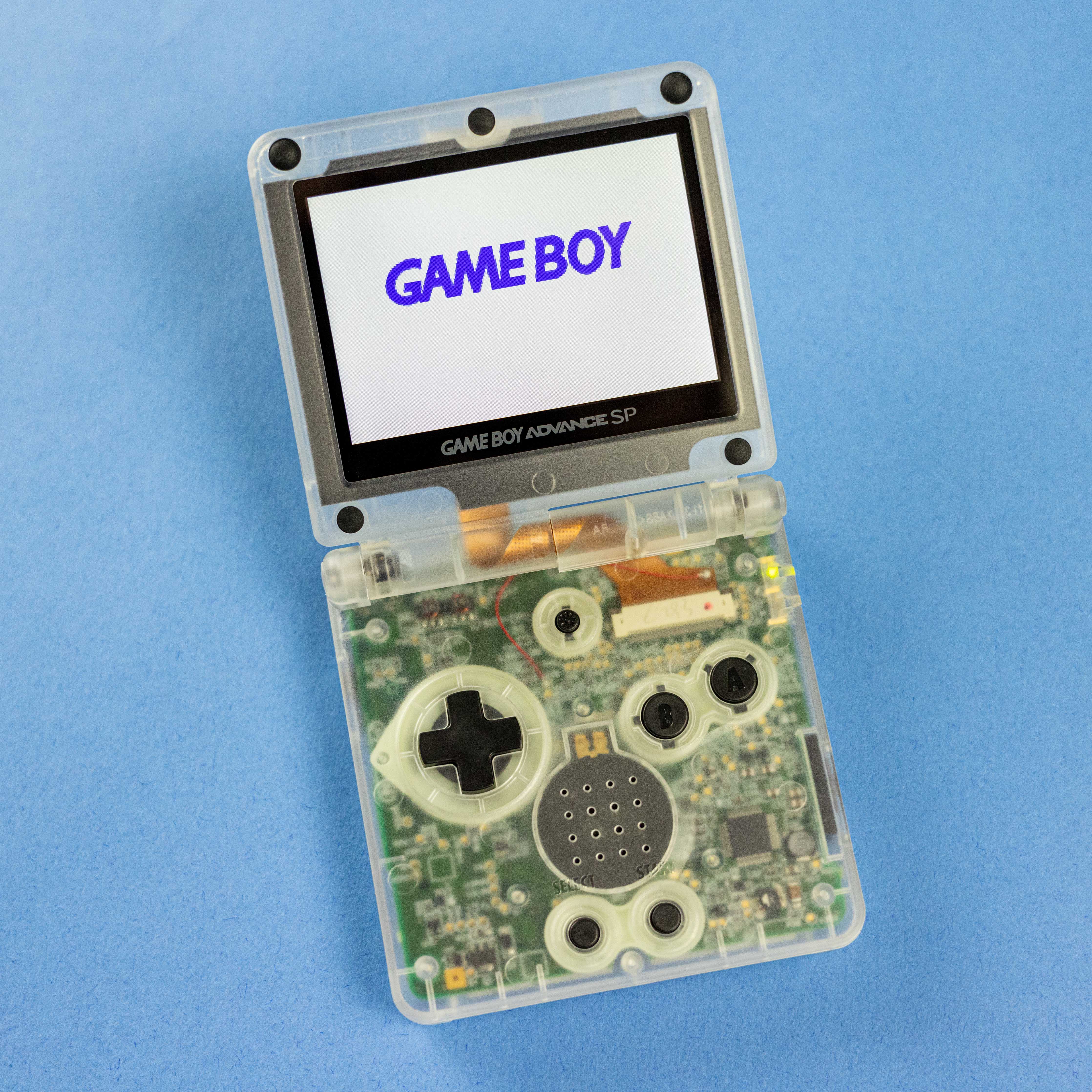 Modded Game Boy Advance SP W/ IPS V2 Screen (Clear)