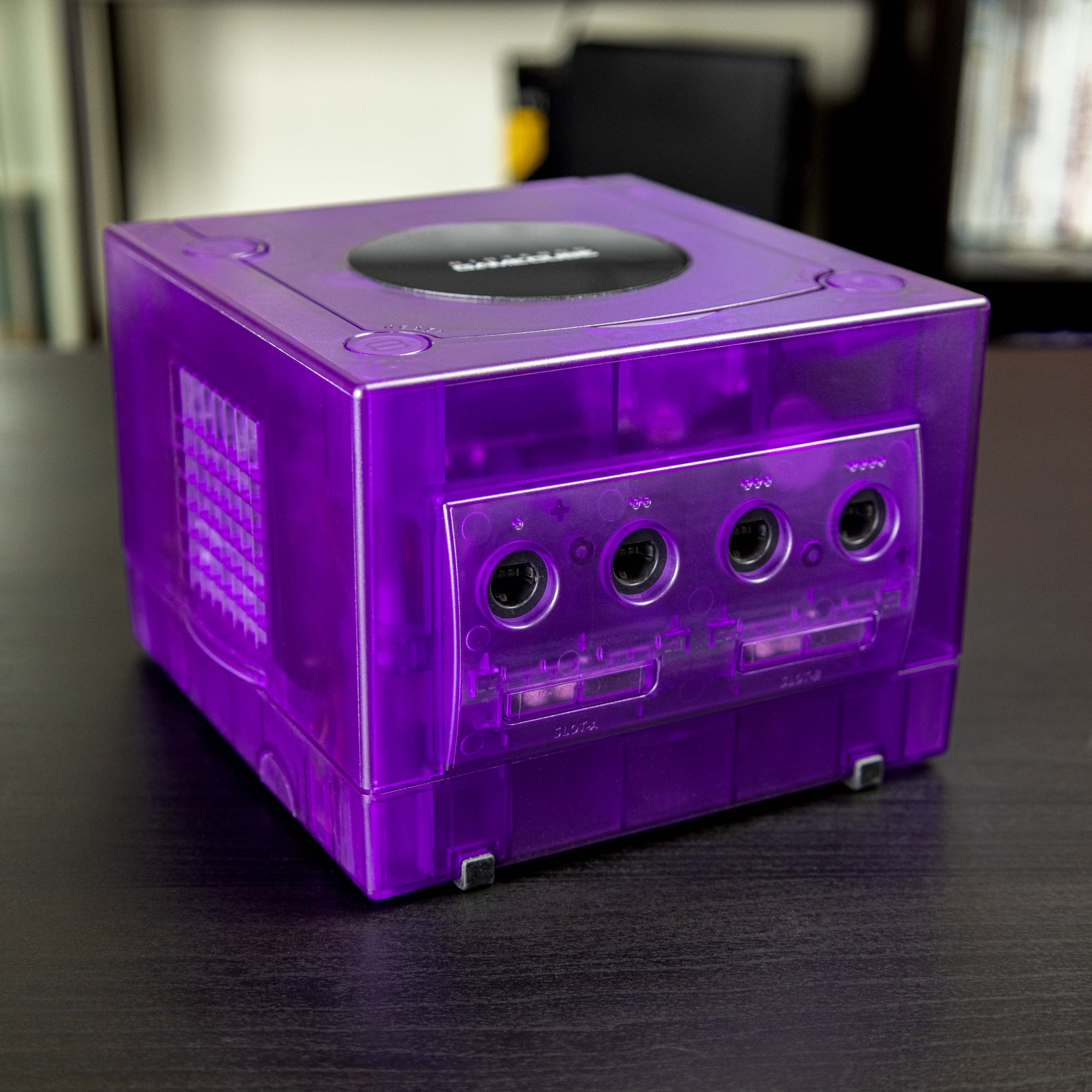 Clear Purple Modded GameCube (New Shell DOL-001)