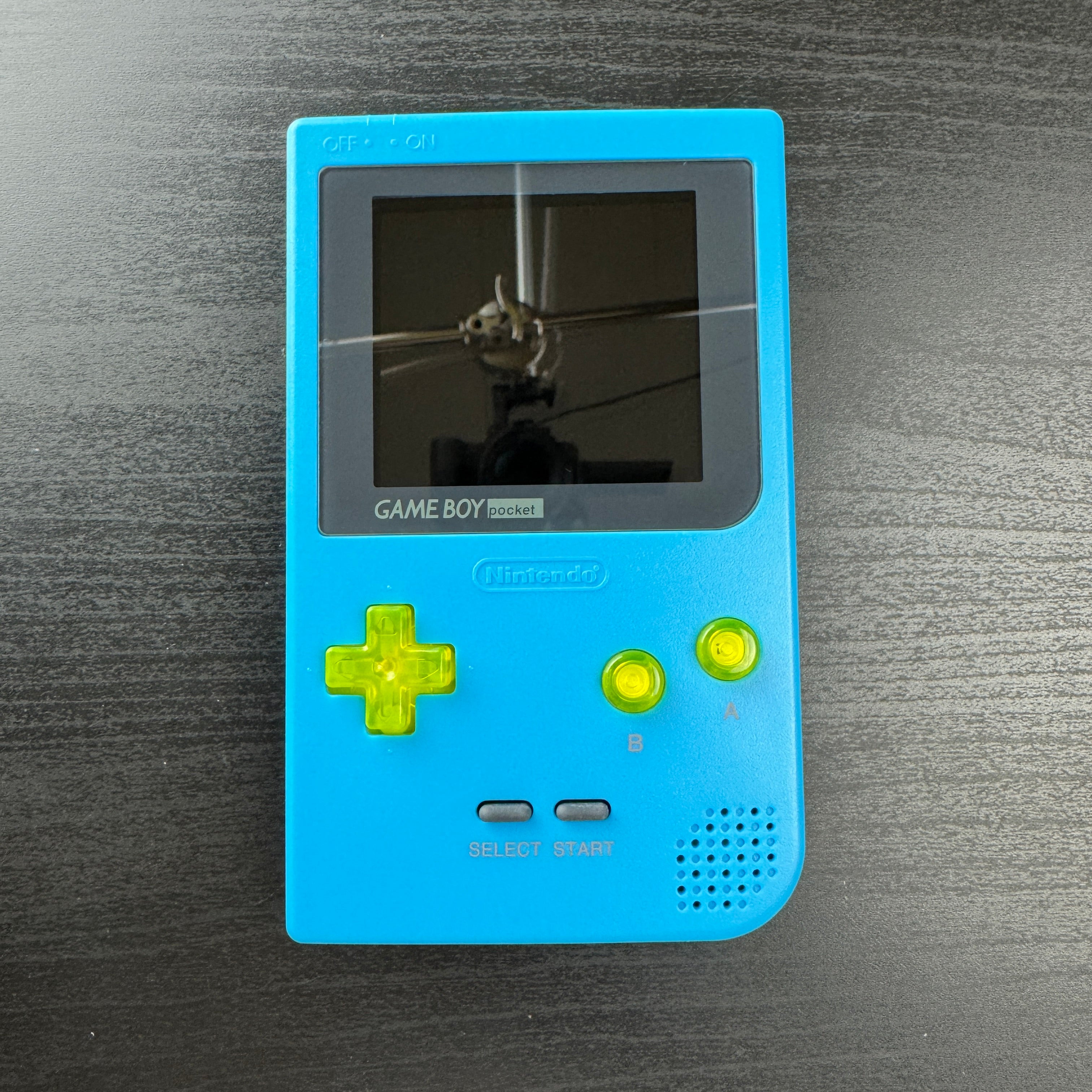 Modded Game Boy Pocket w/ IPS Display (Blue & Yellow)