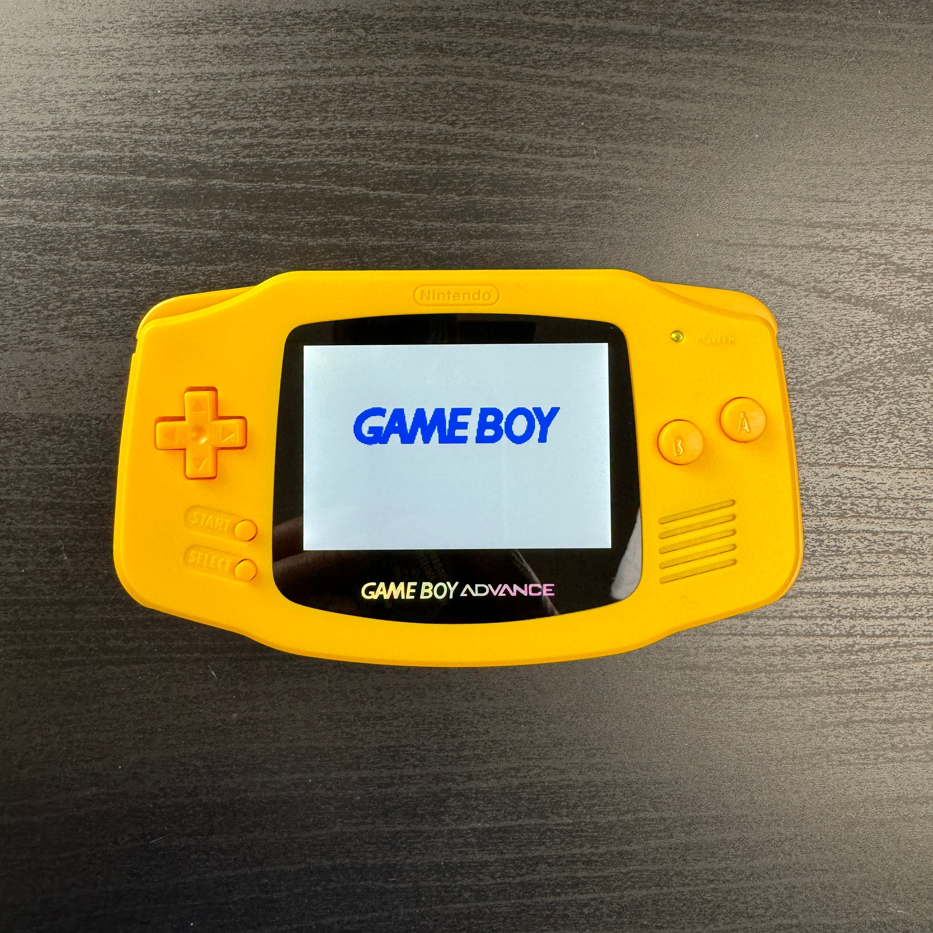 Modded Game Boy Advance W/ IPS V5 Screen (All Yellow)