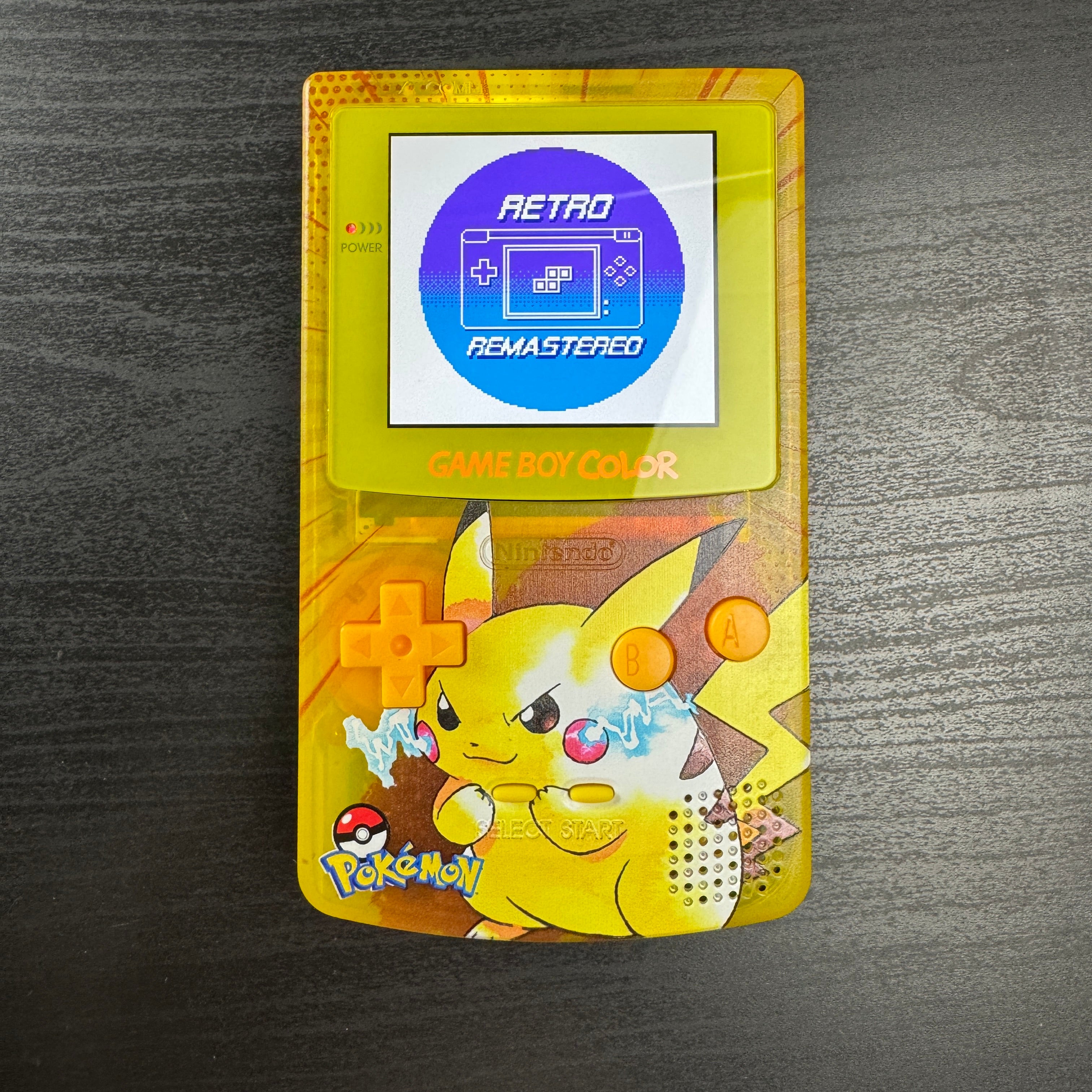 Modded GameBoy Color w/ IPS Display (Pikachu)