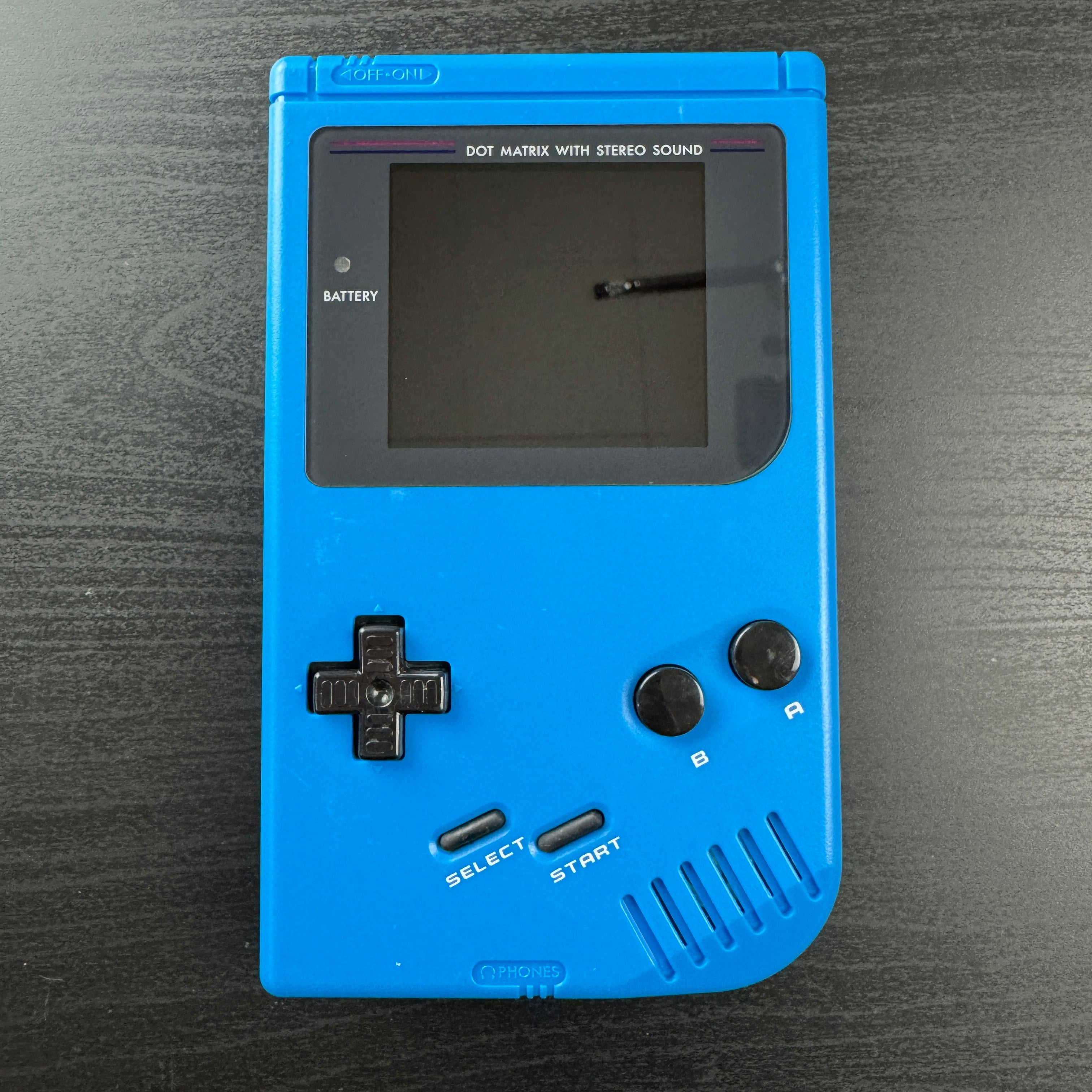 Modded DMG Game Boy w/ FP IPS Display (Blue and Black)