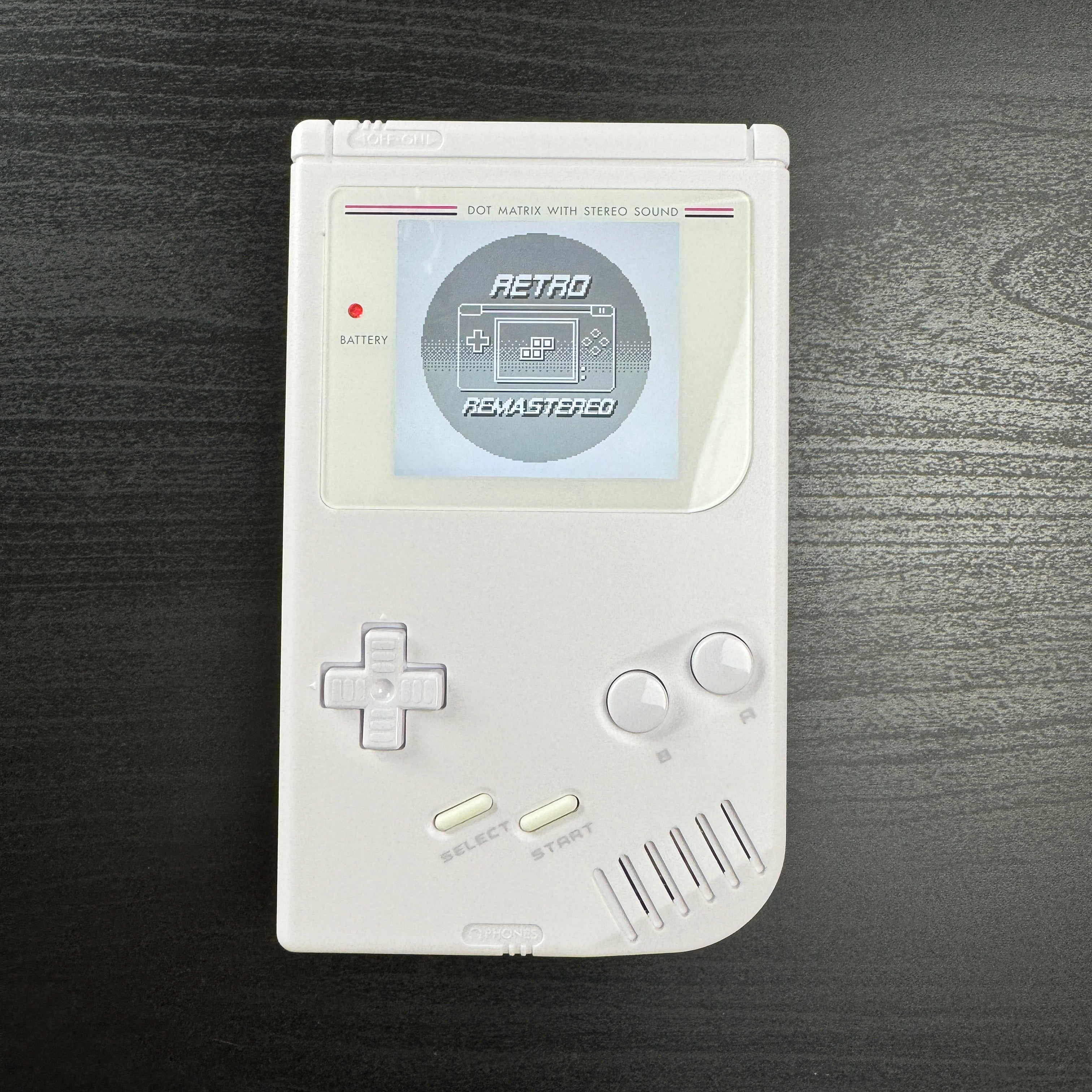 Modded DMG Game Boy w/ FP IPS Display (All White)