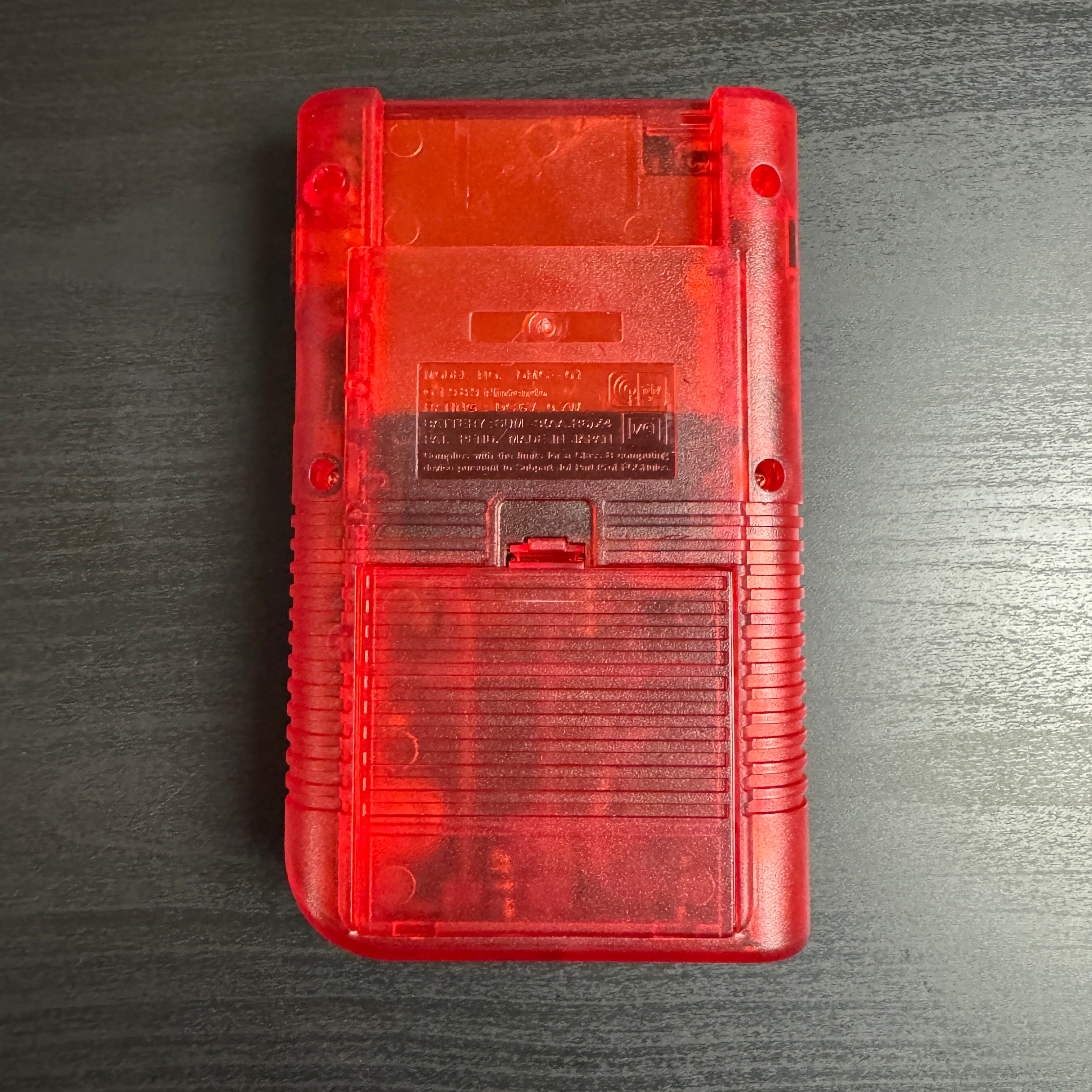 Modded DMG Game Boy w/ RIPS V5 Display (Clear Red)