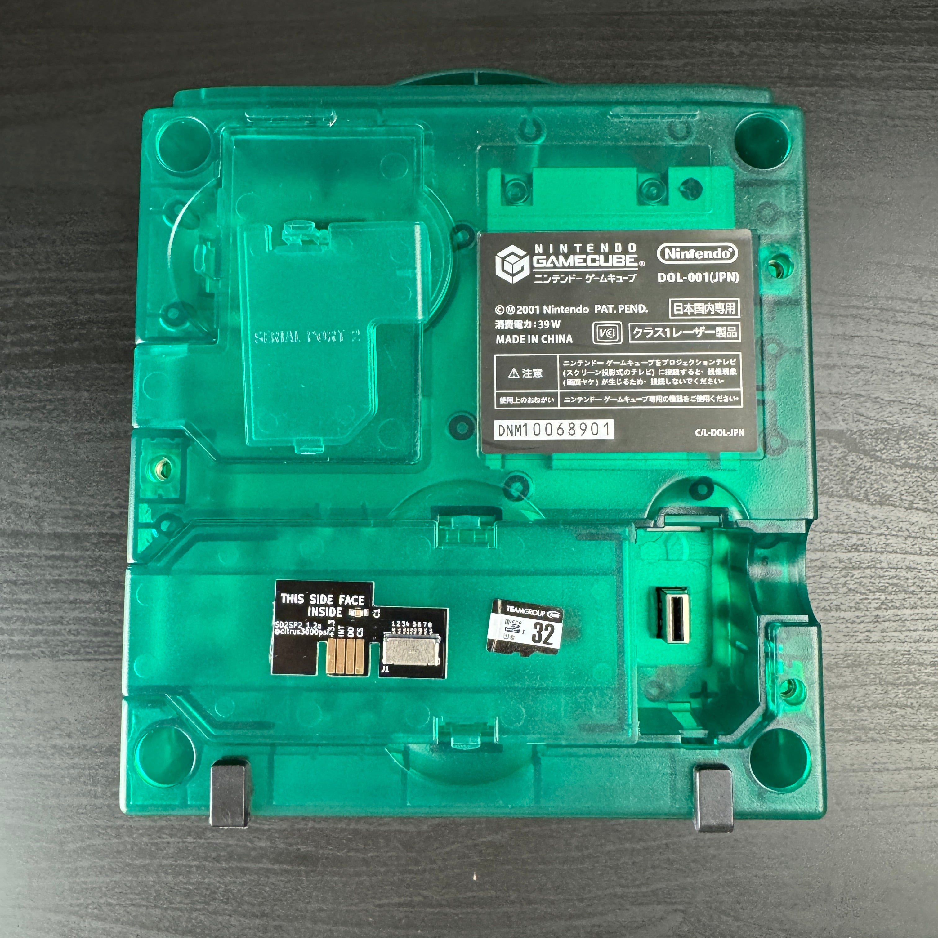 Clear Green Modded GameCube (New Shell DOL-001)