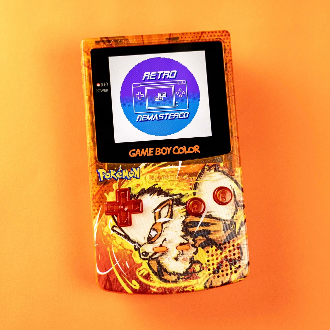 Modded Game Boy Color w/ IPS Display (Arcanine)