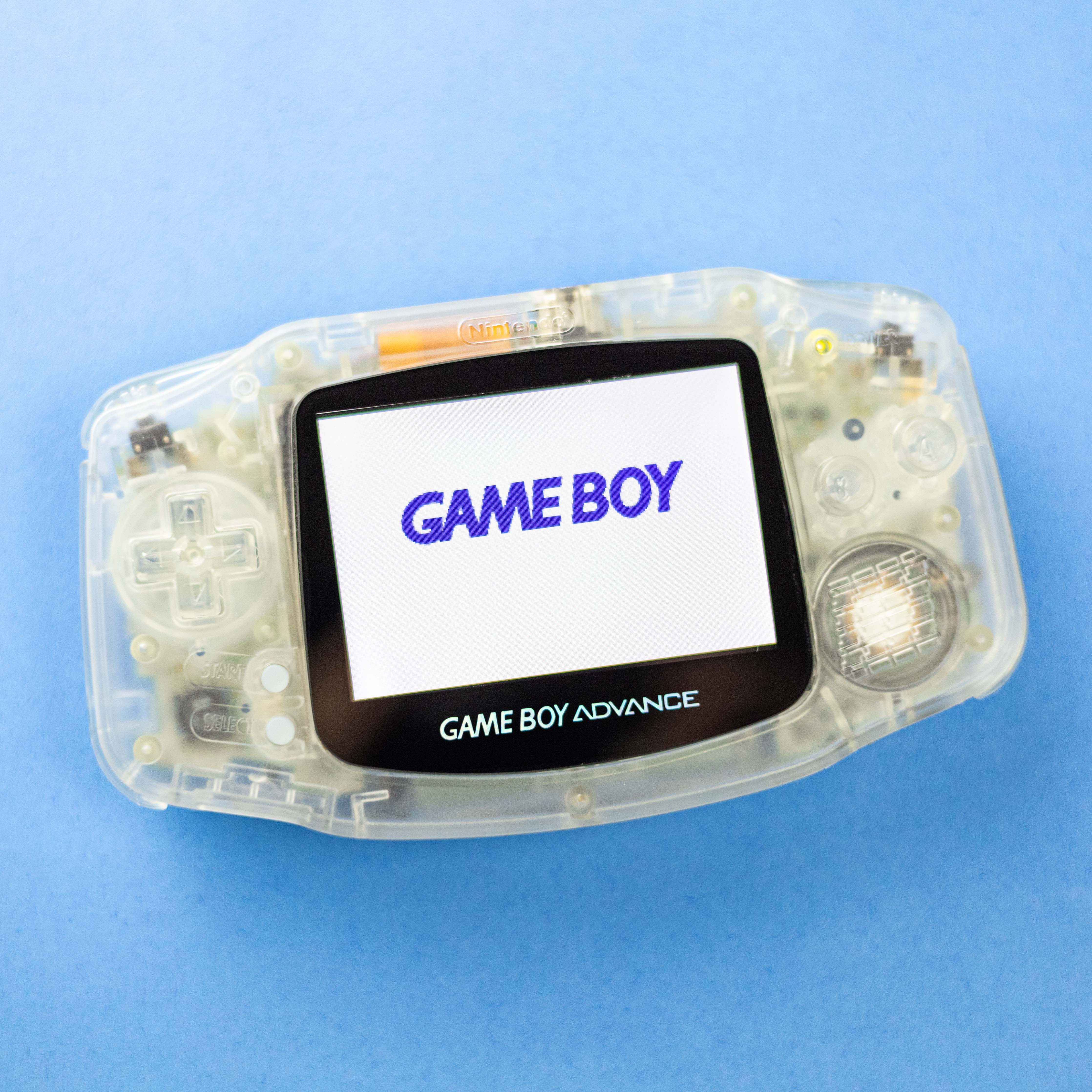 Modded Game Boy Advance W/ IPS V5 Screen (All Clear)