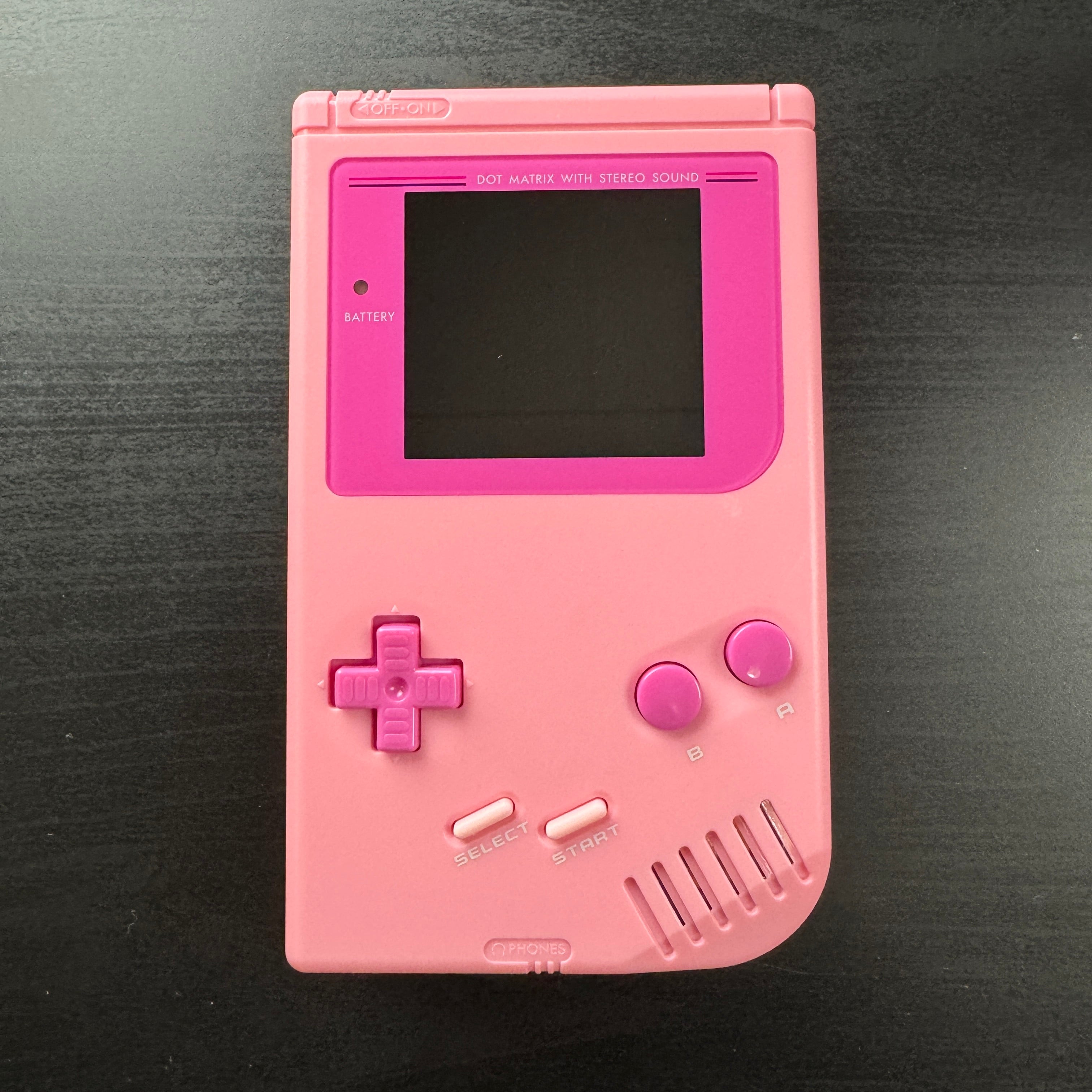 Modded DMG Game Boy w/ FP IPS Display (All Pink)