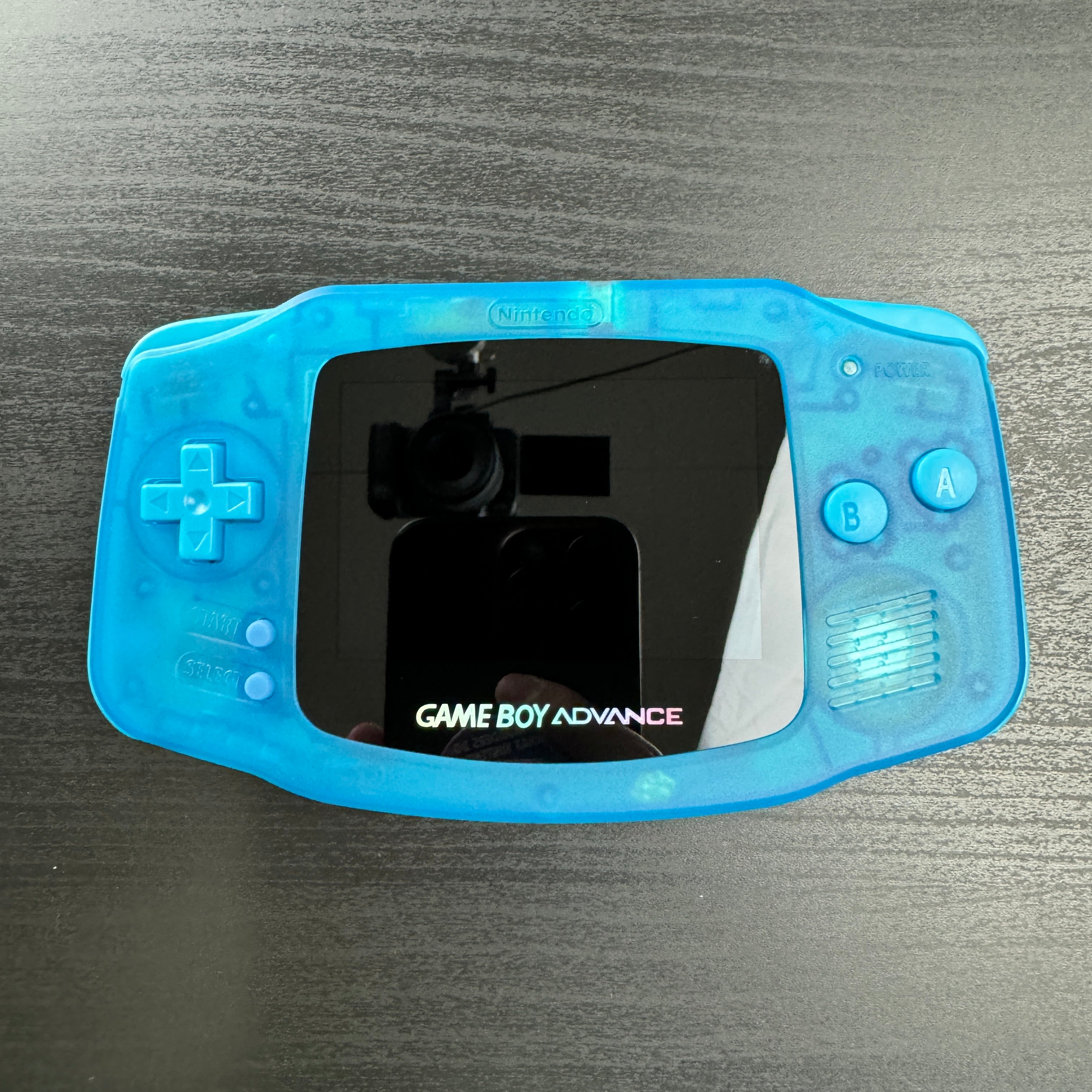 Modded Game Boy Advance W/ Laminated IPS V5 Screen (Clear Blue)